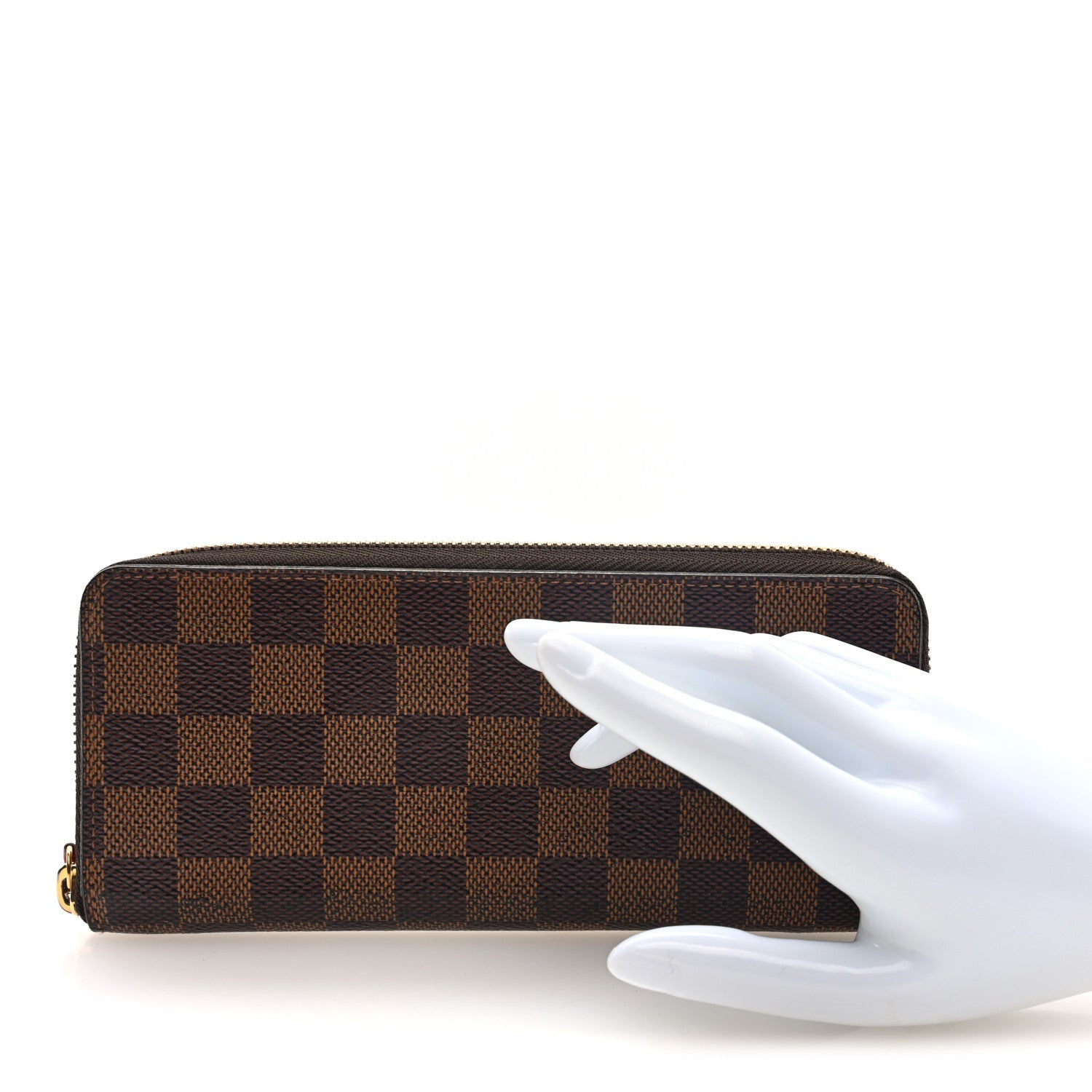 Damier Ebene Clemence Wallet Cherry