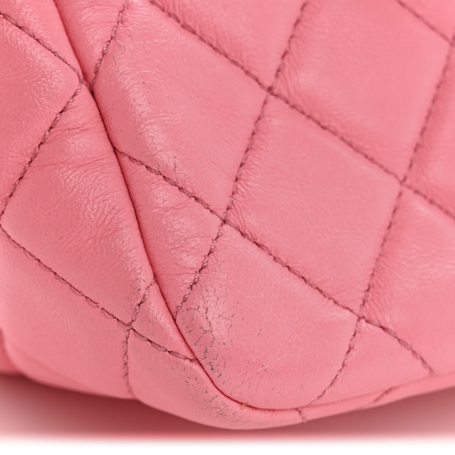 Lambskin Quilted Small Pearl Crush Hobo Pink