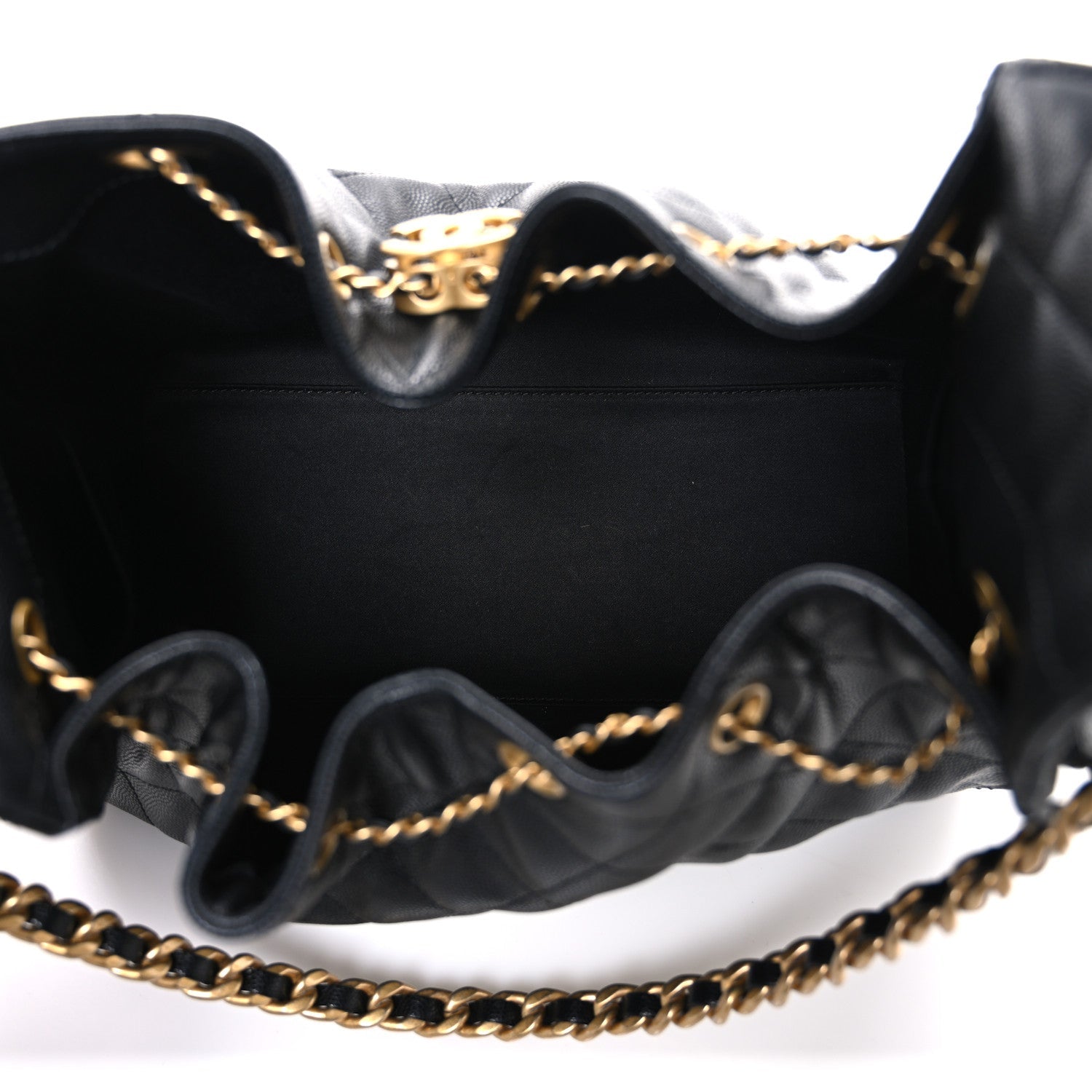 Caviar Quilted Small Chanel 25 Handbag Black