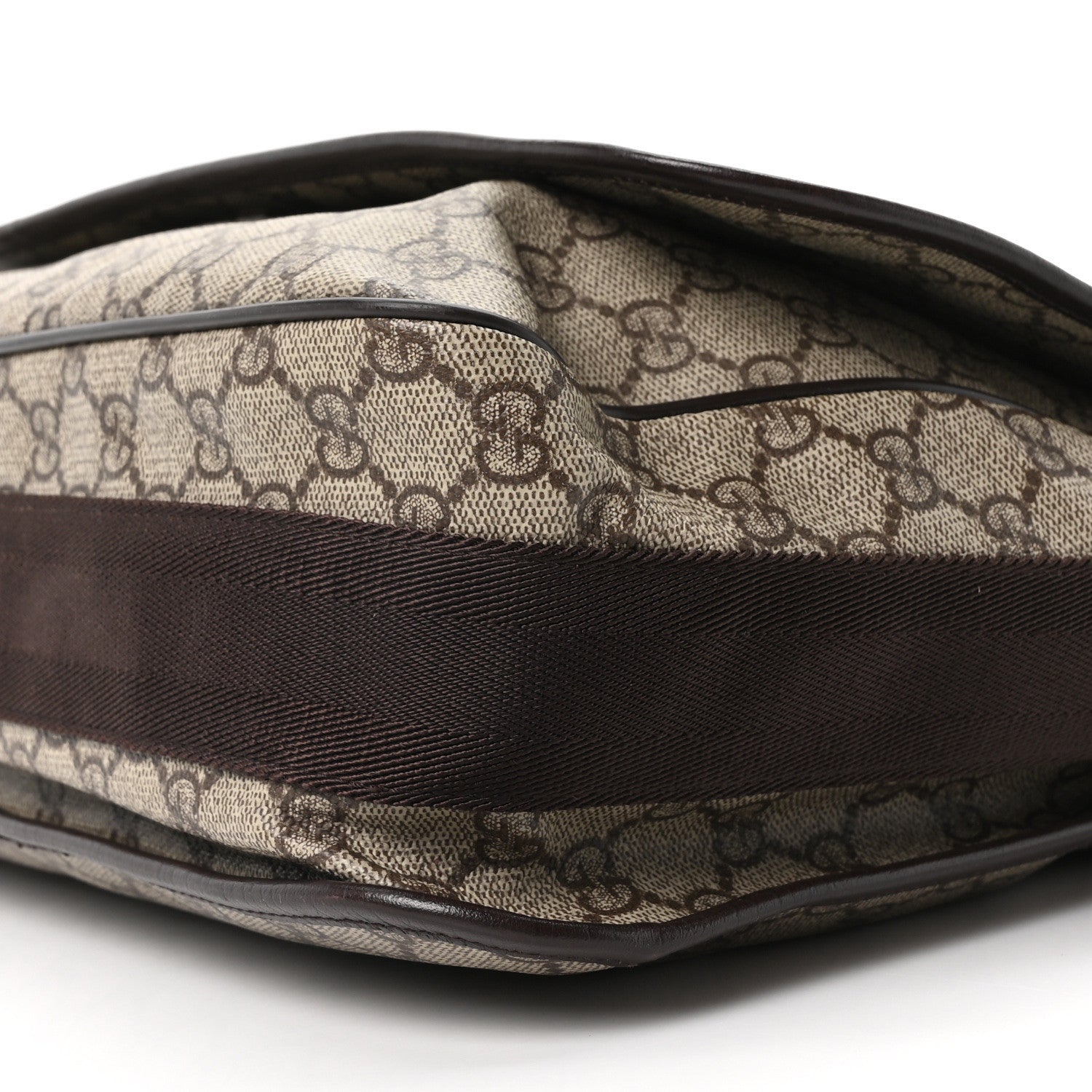 GG Plus Monogram Large Flap Messenger Bag Beige Dark Brown