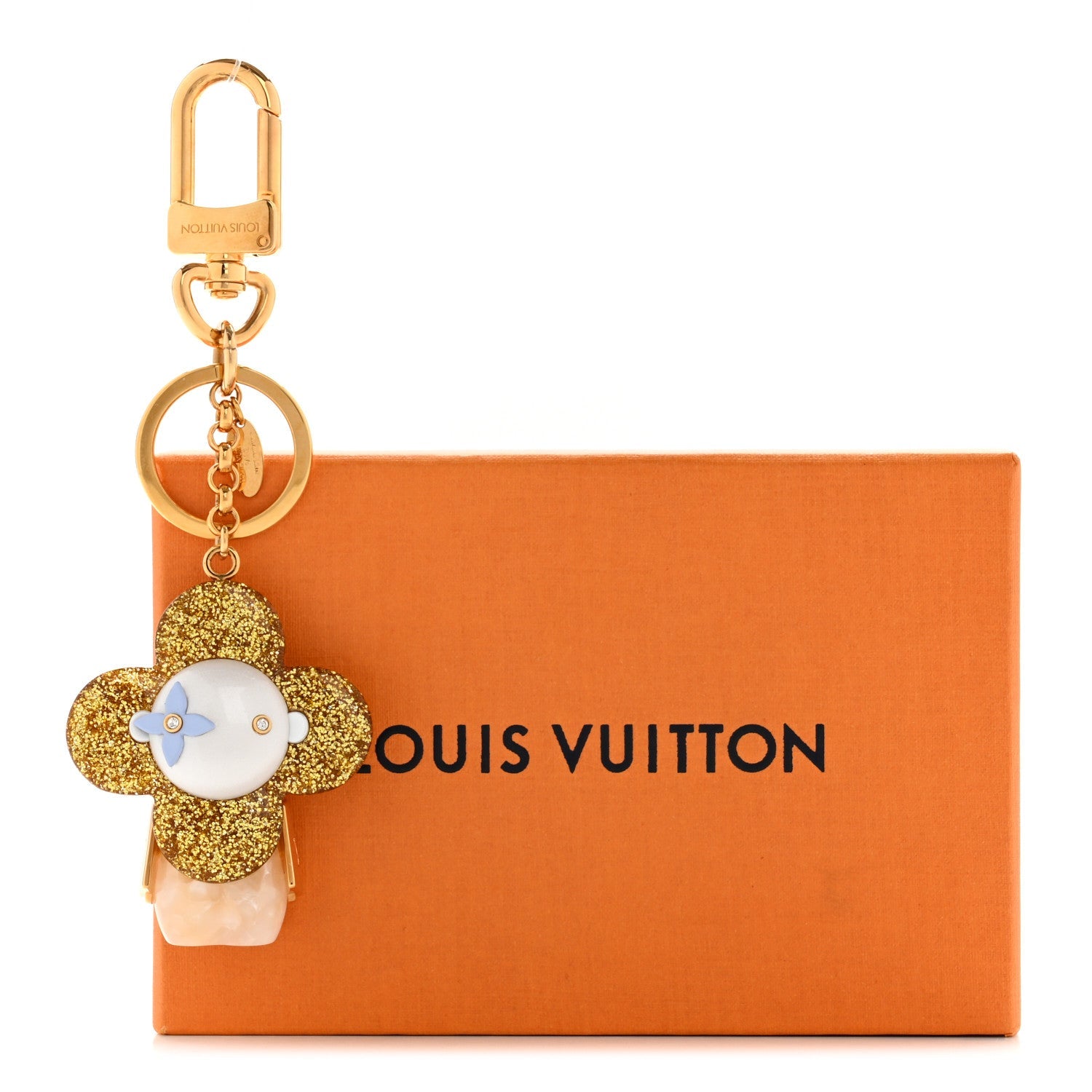 Strass Vivienne Porte Cles Charm Key Holder Gold