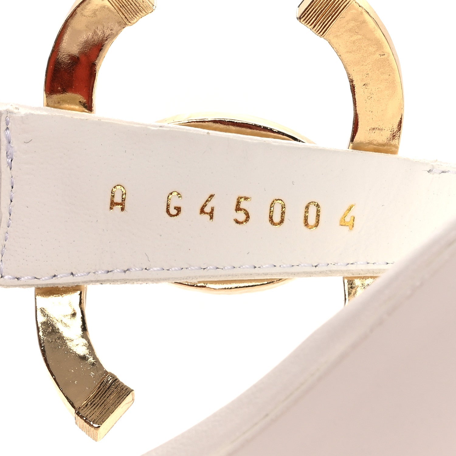 Lambskin CC Thong Sandals 36 White