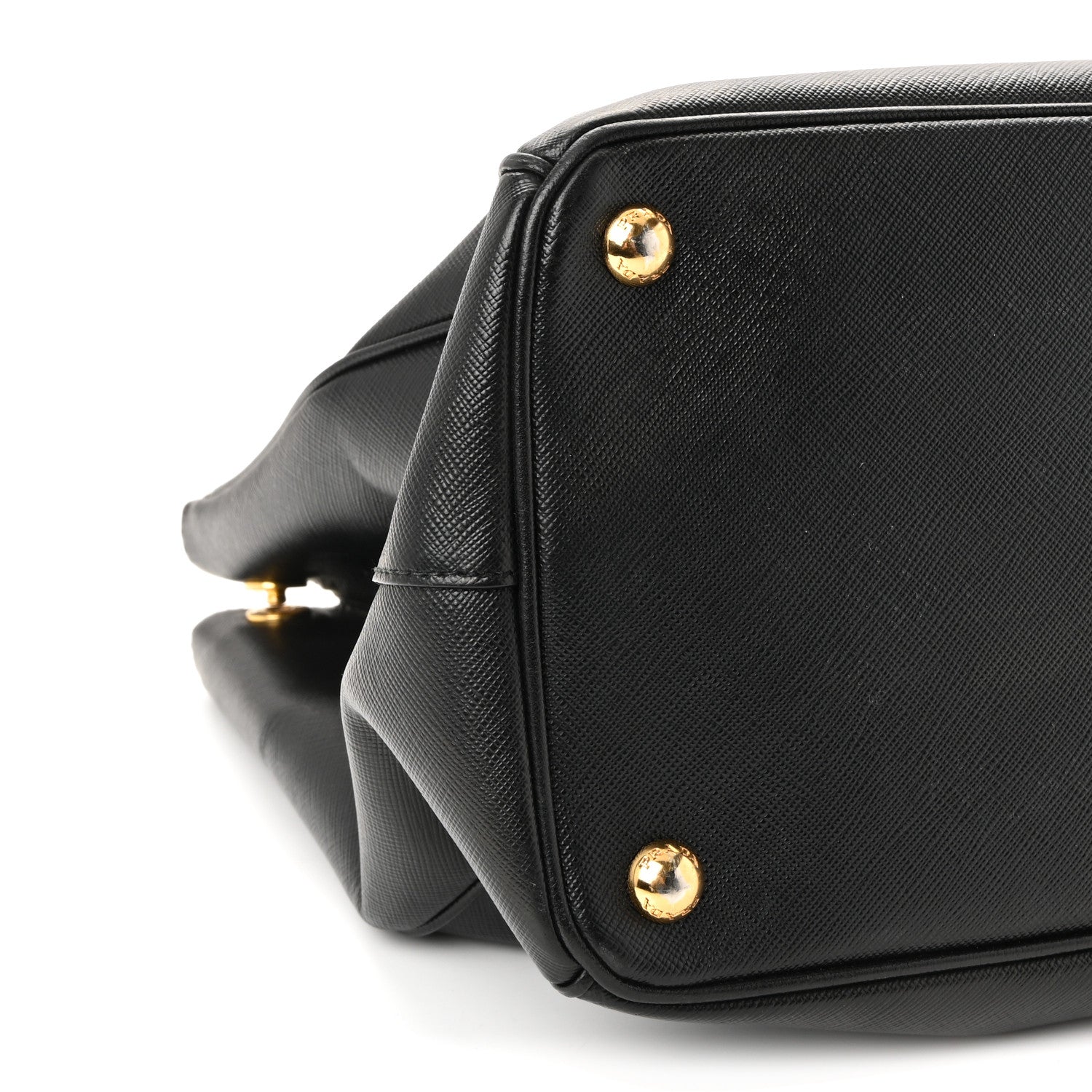 Saffiano Lux Large Galleria Double Zip Tote Black