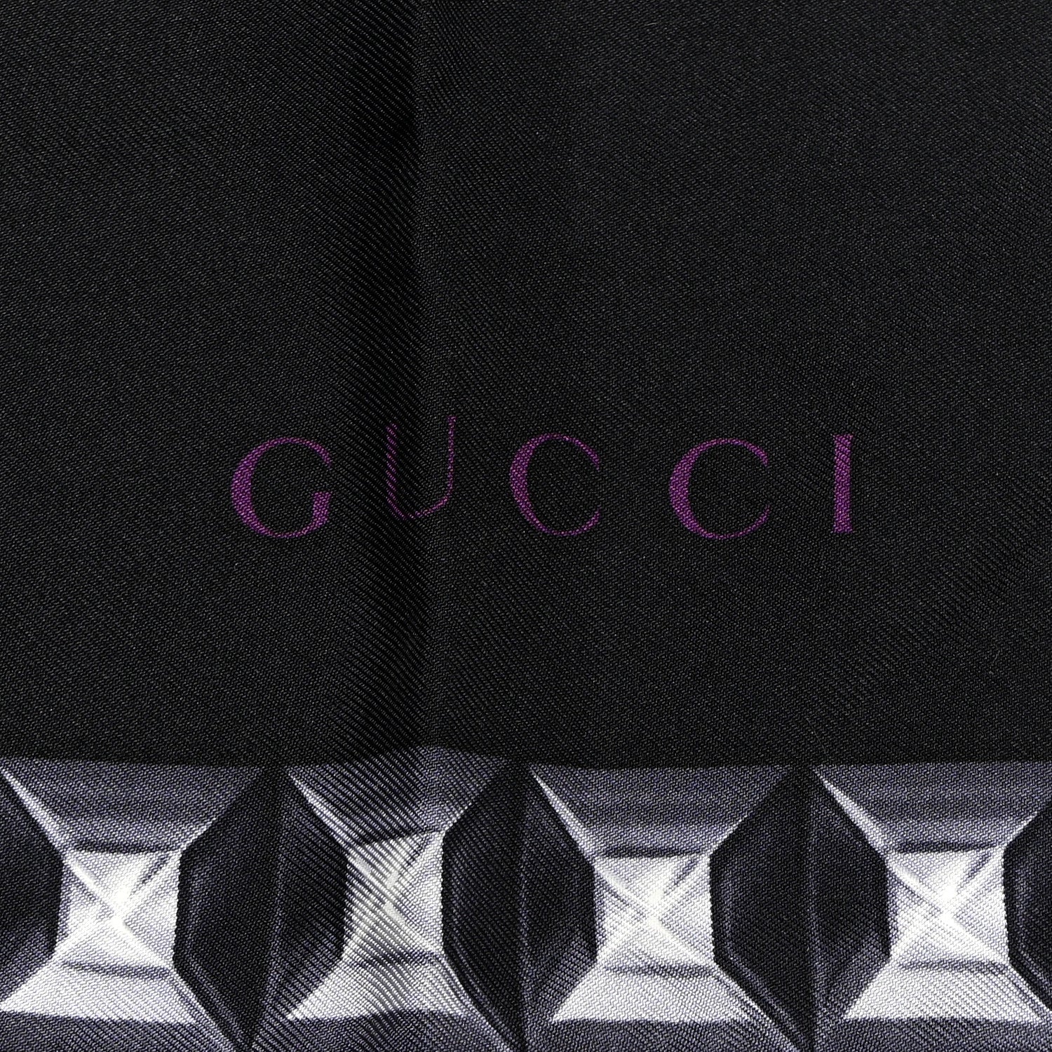 Silk GG Jewel Square Scarf Black Multicolor