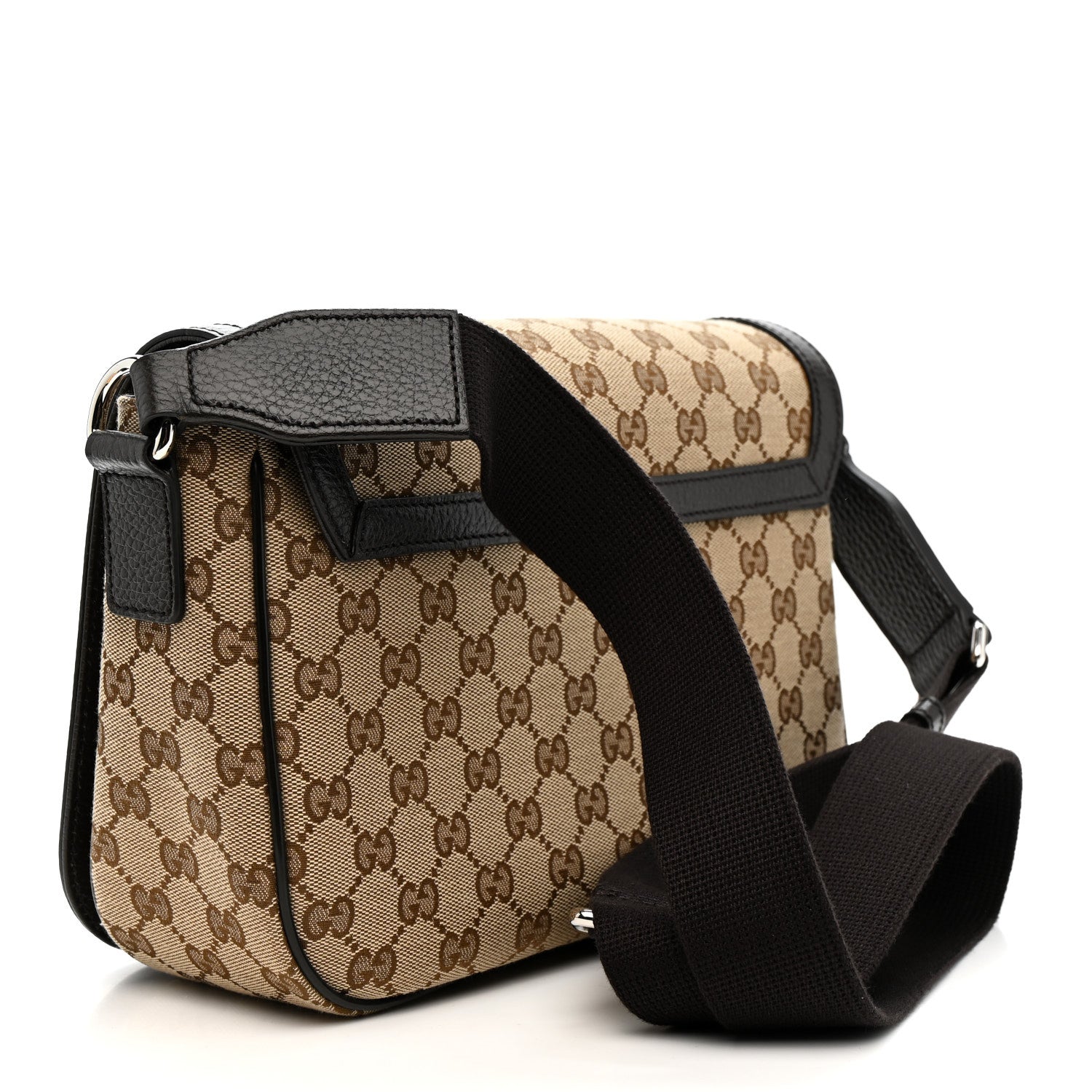 Monogram Flap Messenger Bag Beige Dark Brown