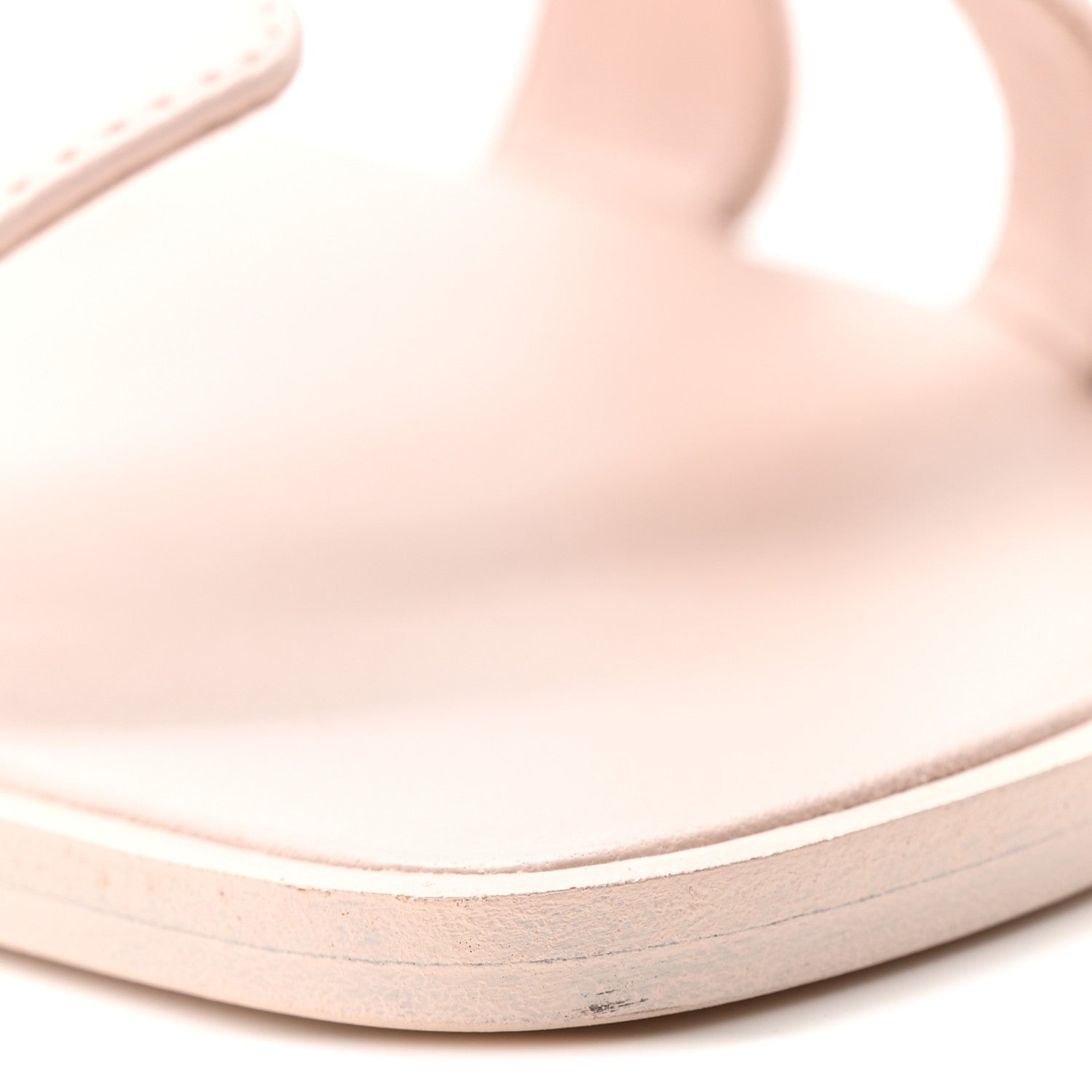 Box Calfskin Oran Sandals 37.5 Rose Pale