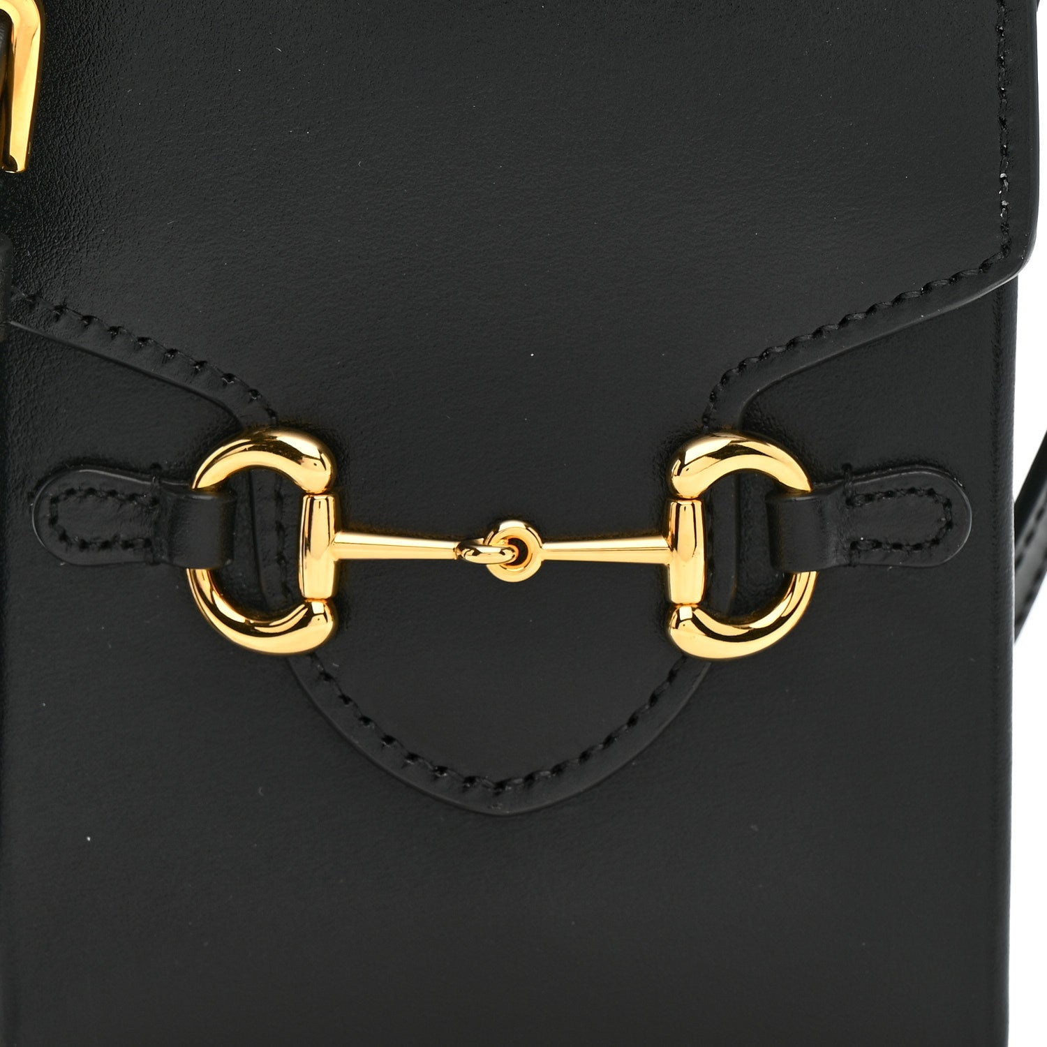 Boarded Plutone Calfskin Mini Horsebit 1955 Crossbody Bag Black