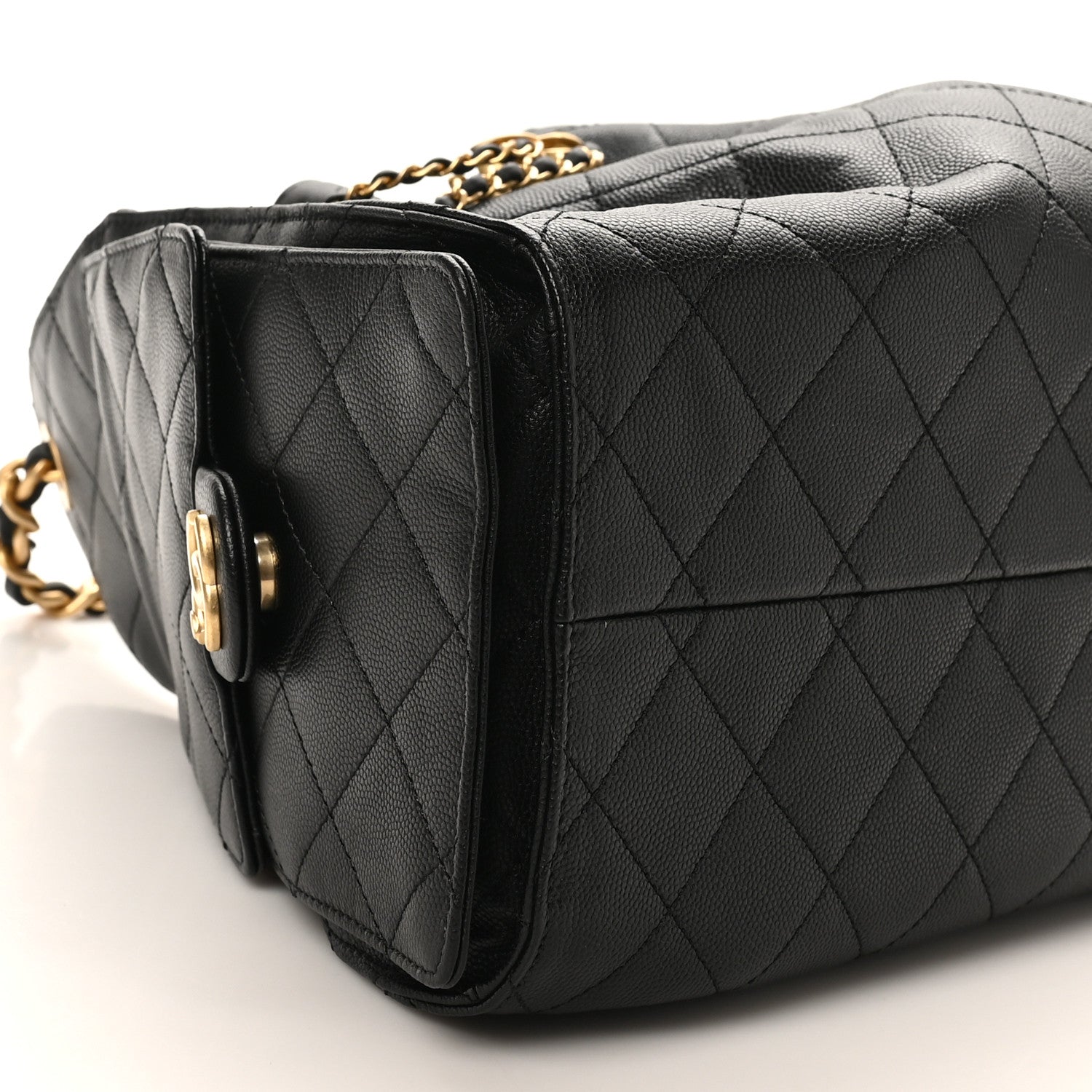 Caviar Quilted Small Chanel 25 Handbag Black