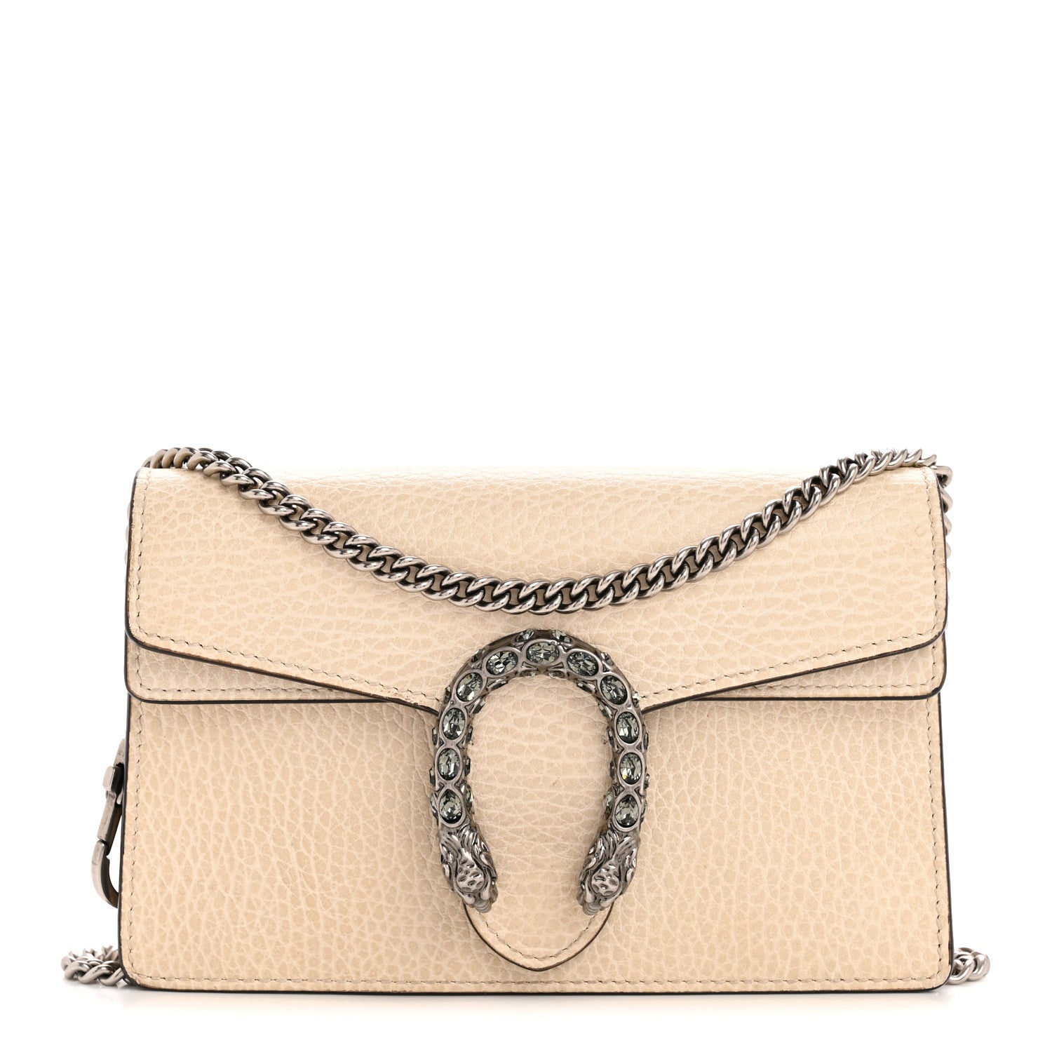 Dollar Calfskin Crystal Super Mini Dionysus Shoulder Bag Mystic White Black Diamond