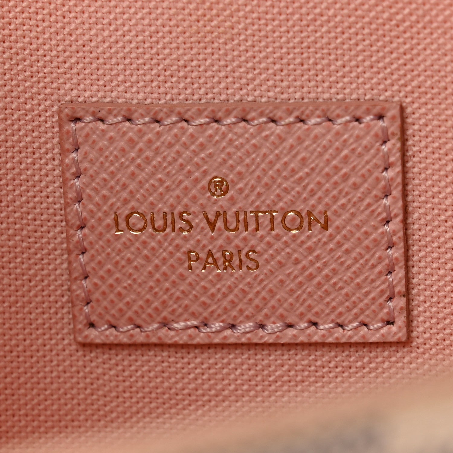 Damier Azur Pochette Felicie Chain Wallet Rose Ballerine