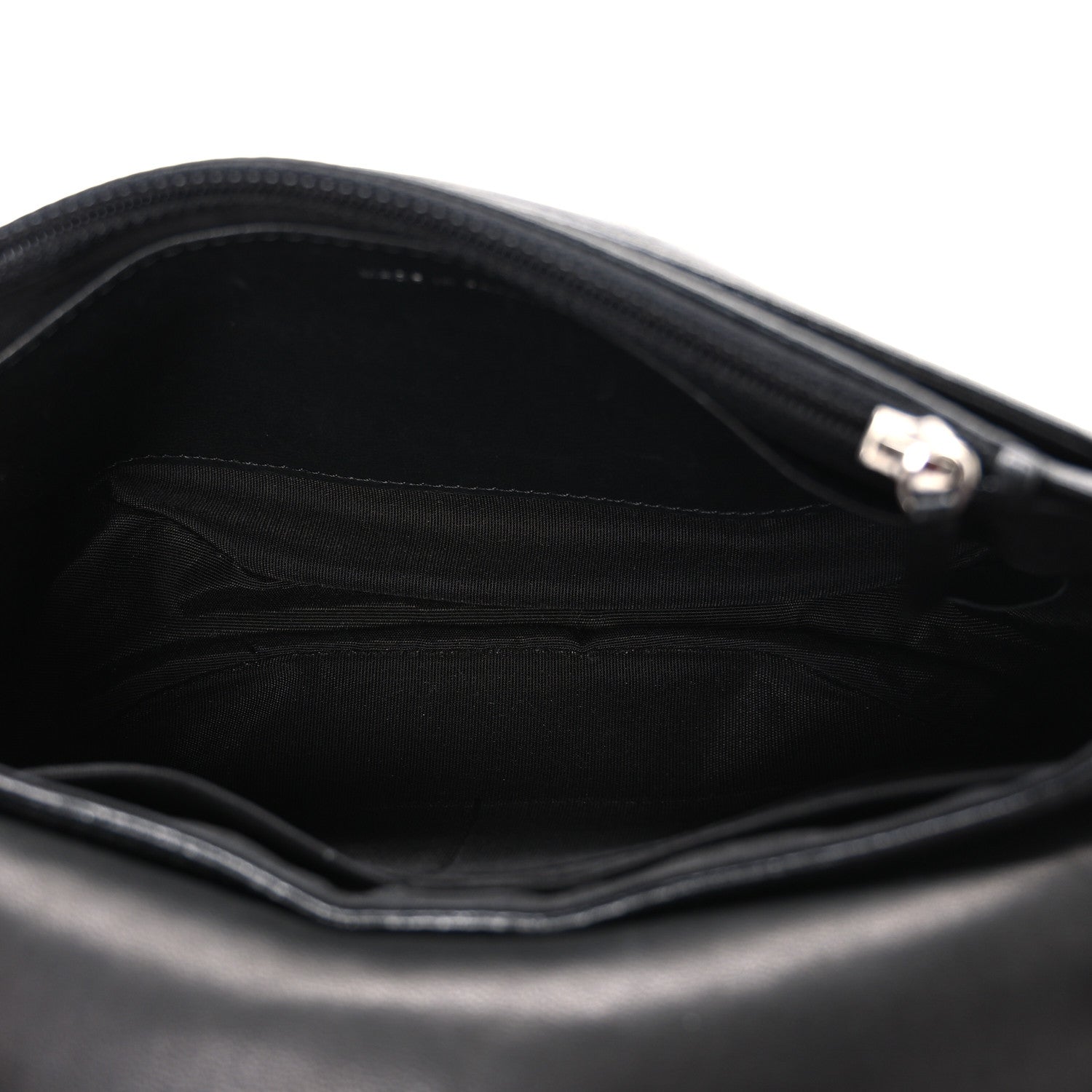 Lambskin Half Moon Wallet On Chain WOC Black