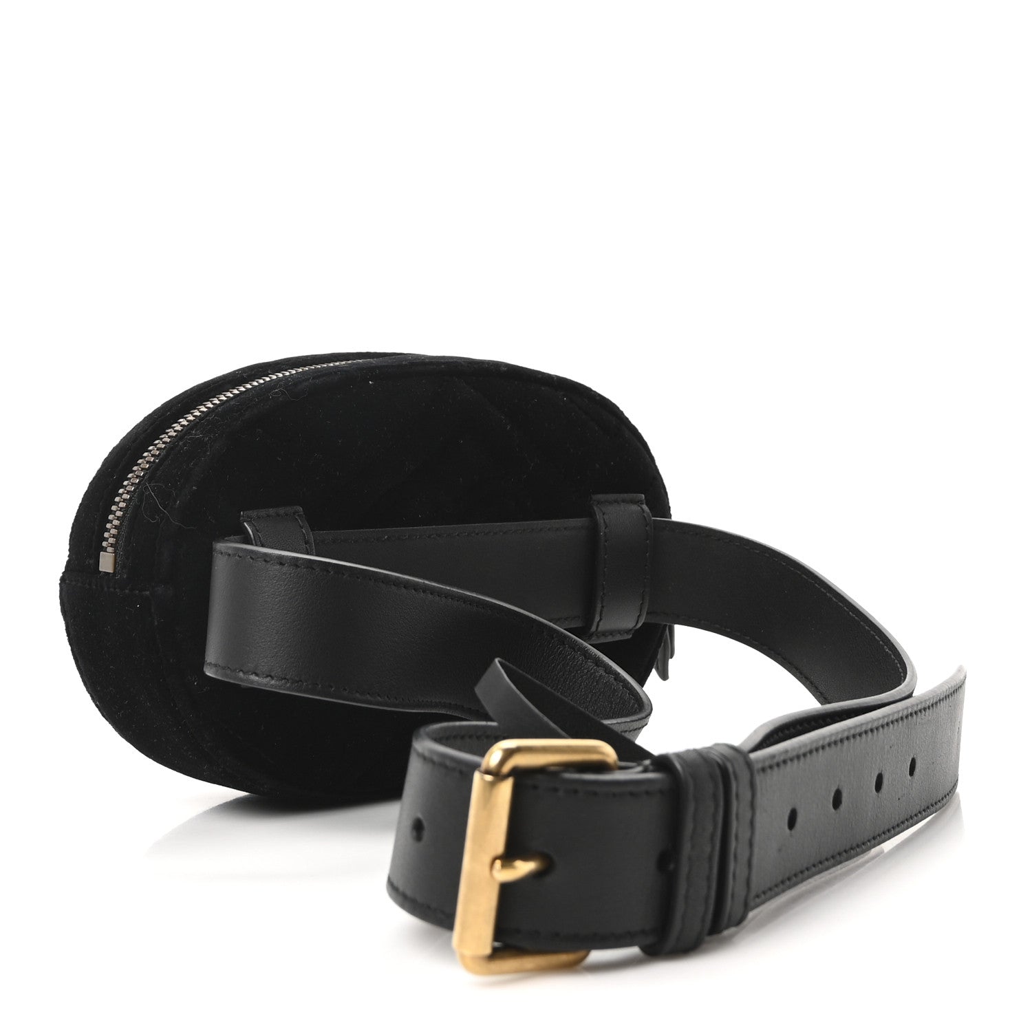 Velvet Matelasse GG Marmont Belt Bag 85 34 Black