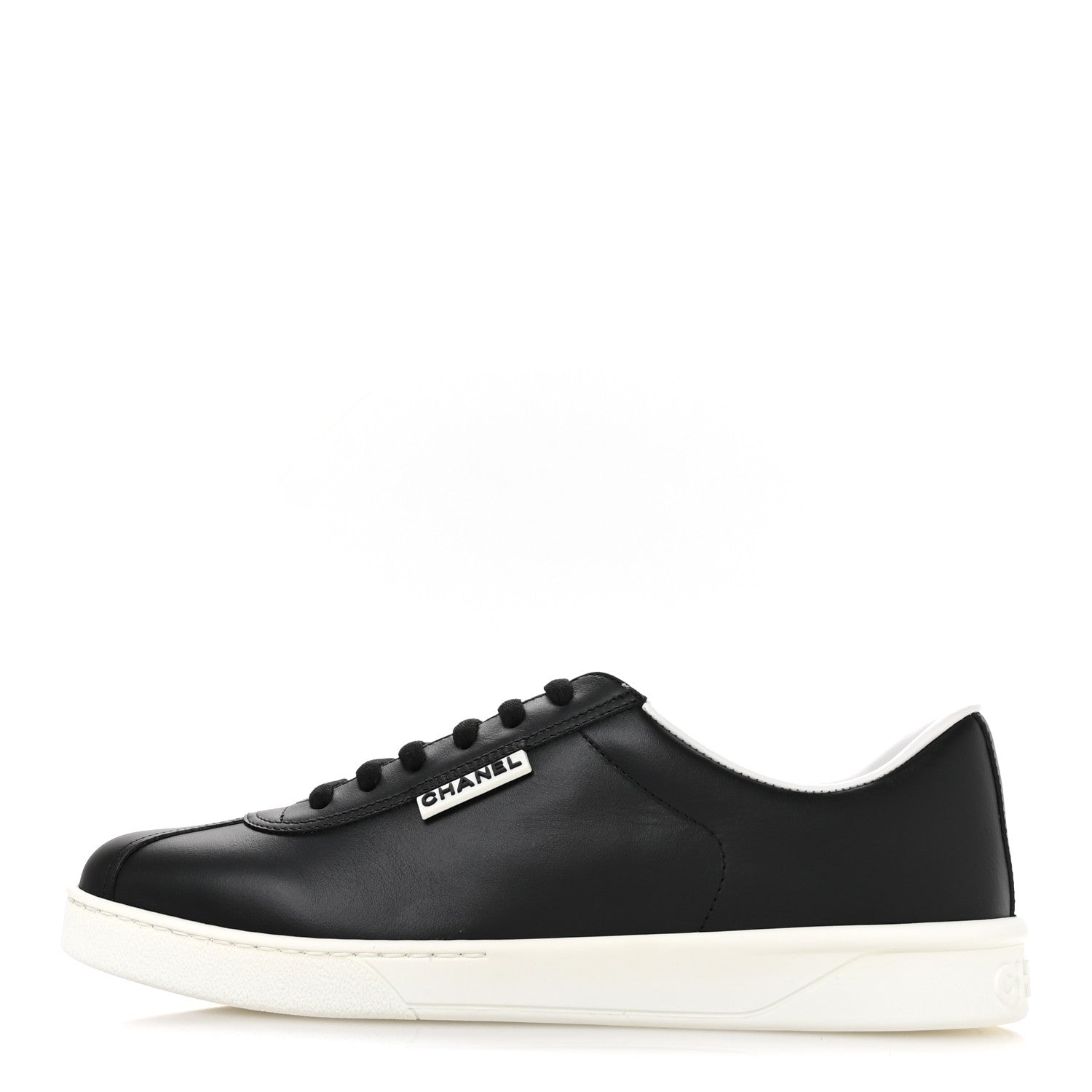 Calfskin CC Womens Sneakers 40.5 Black
