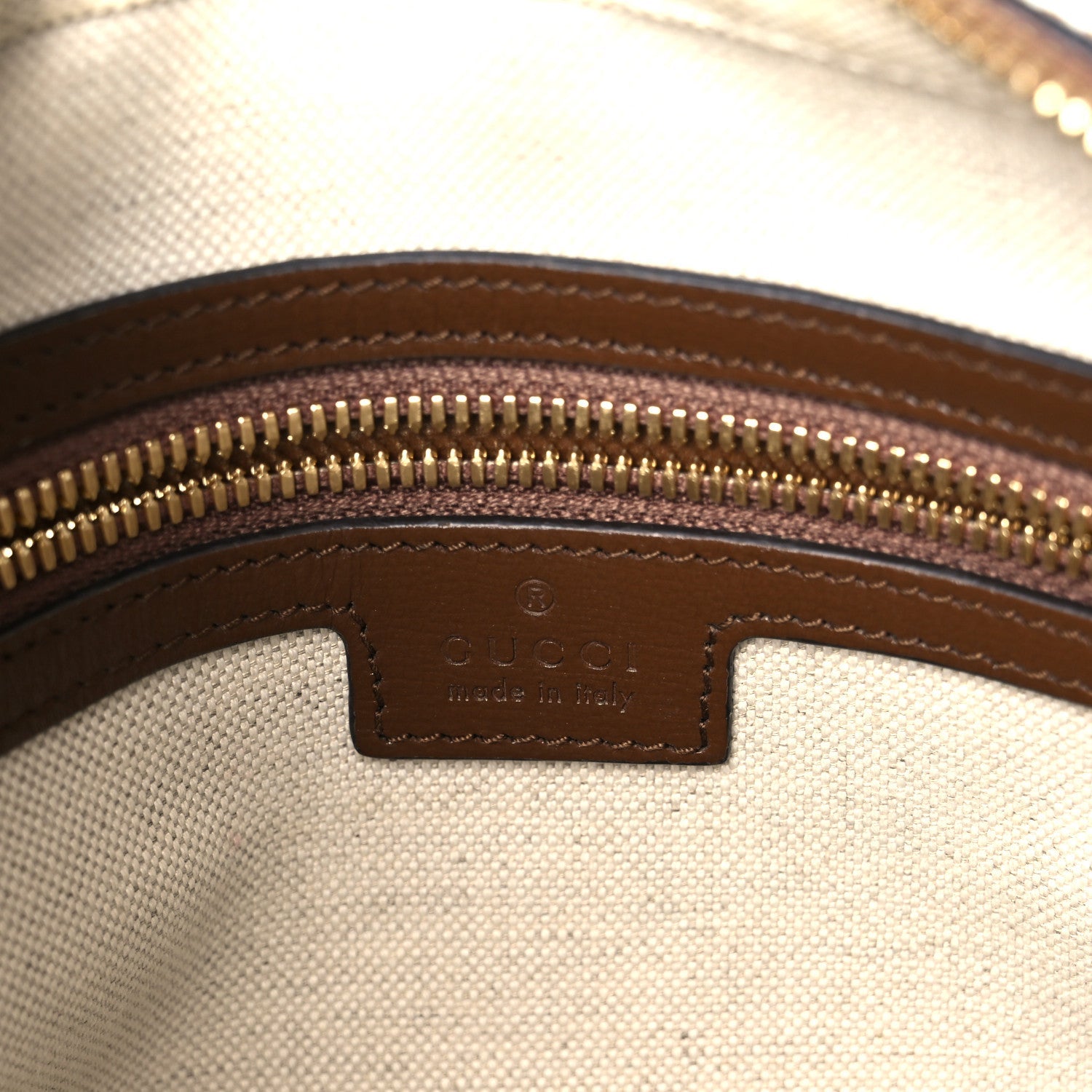GG Supreme Monogram Azalea Calfskin Retro Interlocking G Messenger Shoulder Bag Beige Ebony Brown Sugar