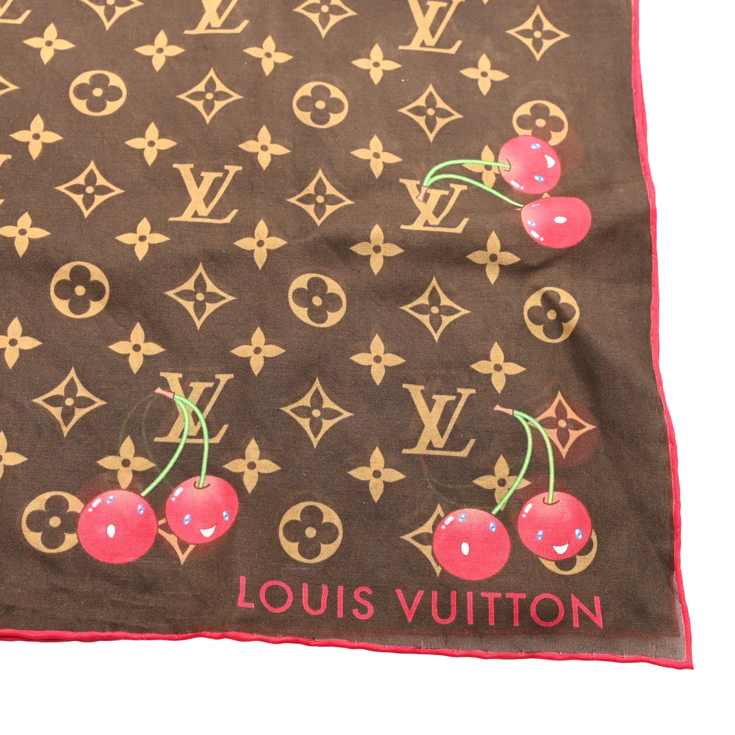 LV X TM Silk Monogram Cerises Bandeau Brown