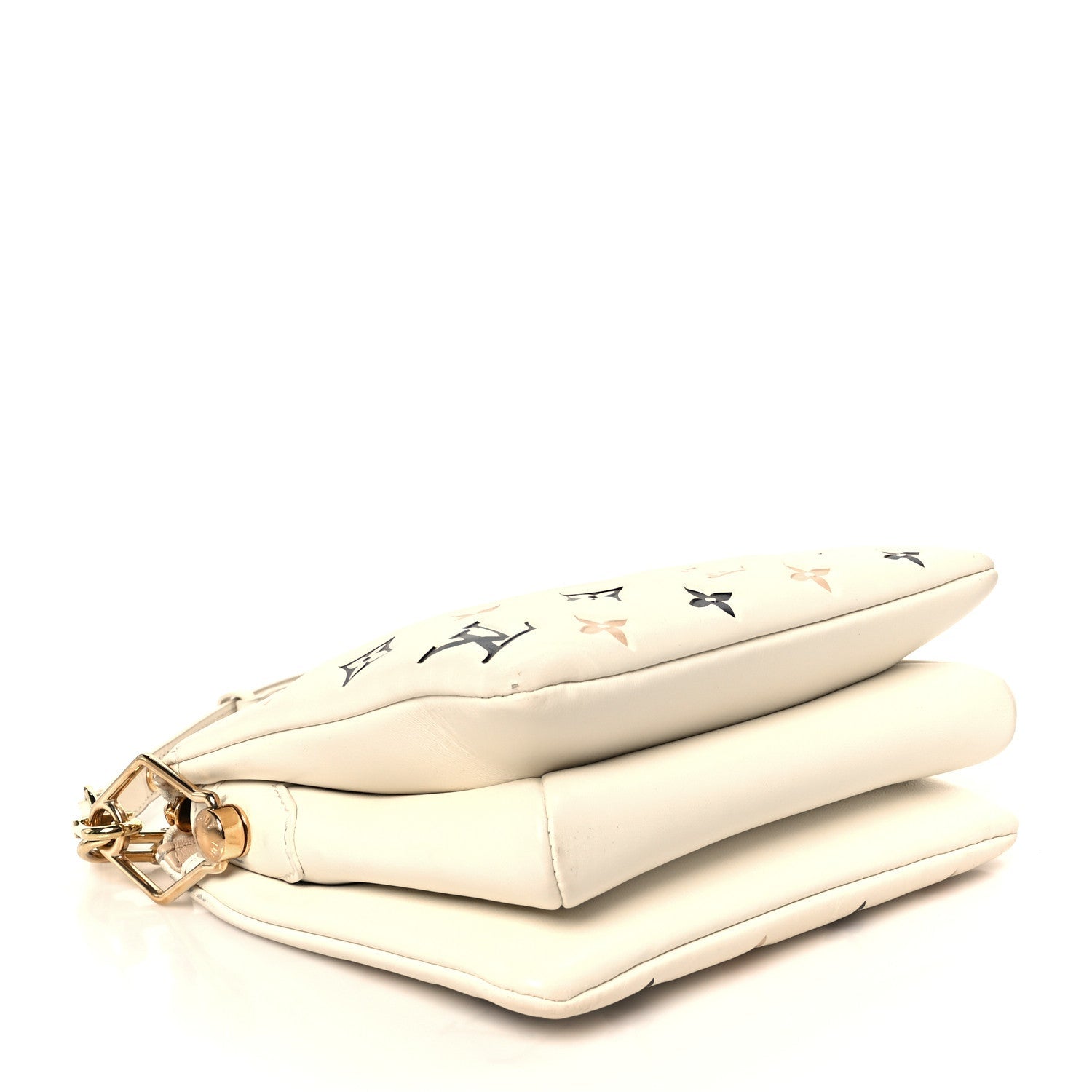 Lambskin Embossed Monogram Tricolor By The Pool Coussin BB Beige