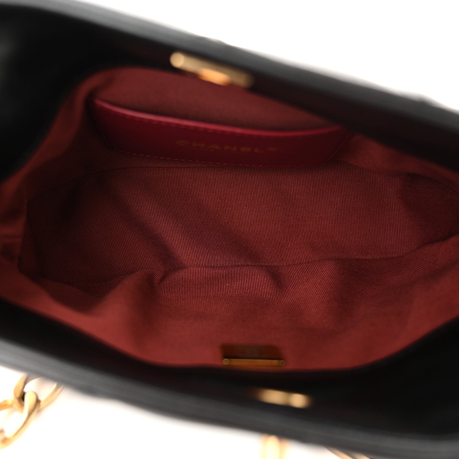 Lambskin Quilted Small CC Chain Hobo Black