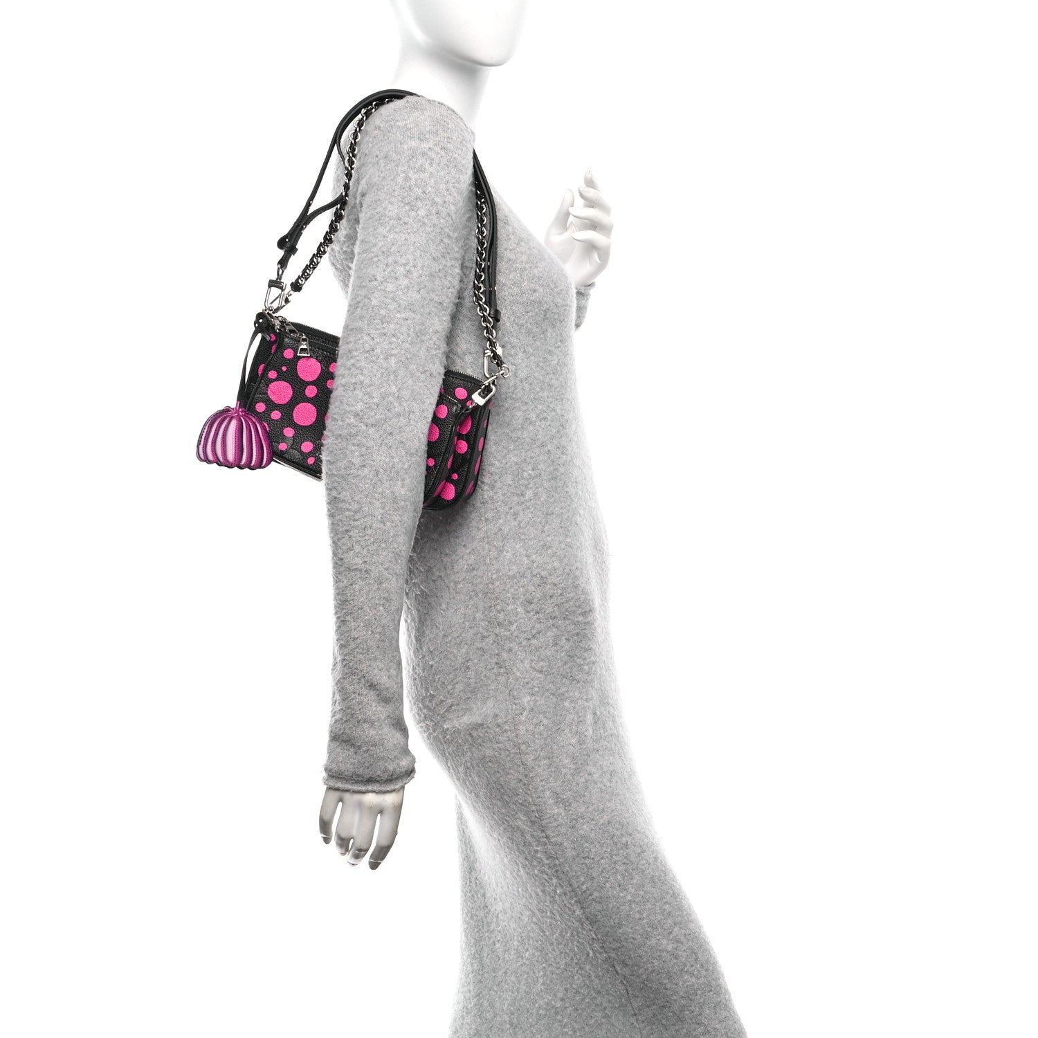 LV X YK Empreinte Multi Pochette Accessories Black Fuchsia
