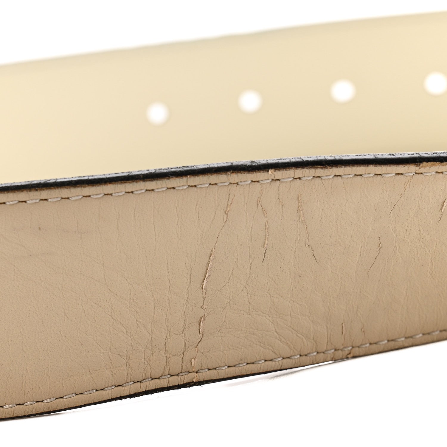 Calfskin Double G 40mm Belt 85 34 Mystic White