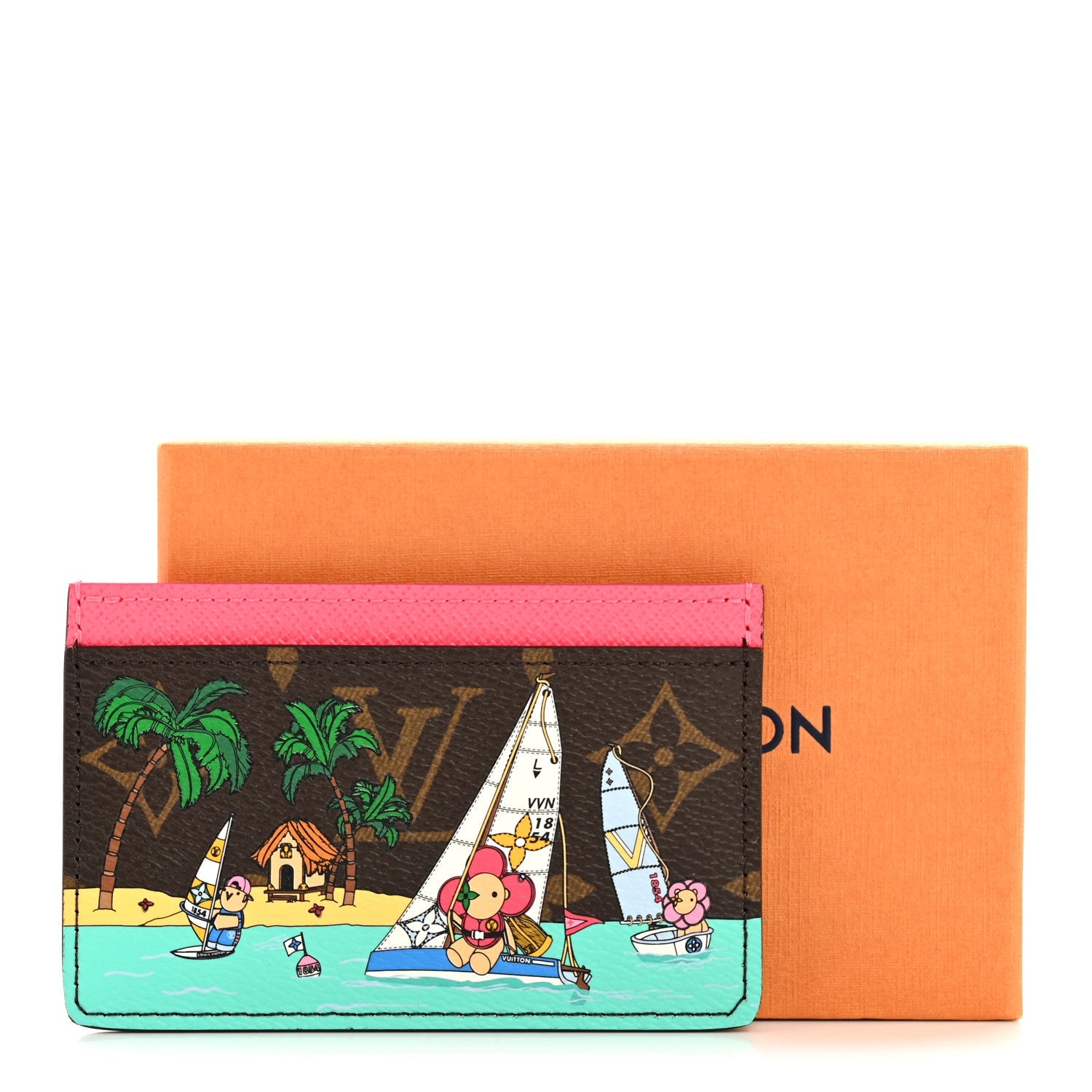Monogram 2023 Christmas Animation Sailing Vivienne Cardholder Dragonfruit Pink