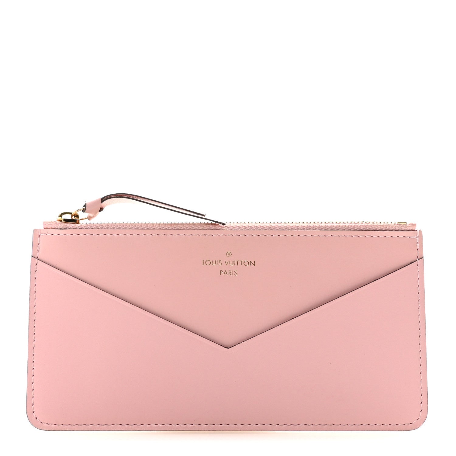 Calfskin Jeanne Wallet Zippered Insert Rose Ballerine