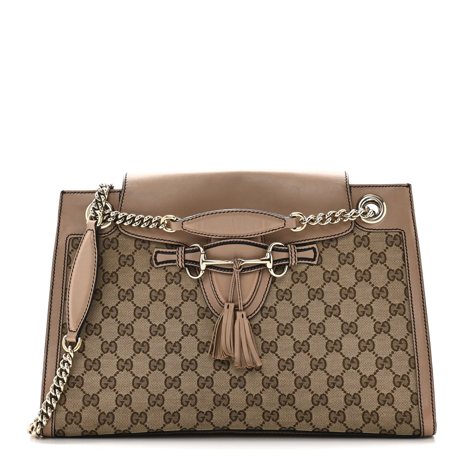 Monogram Large Emily Chain Shoulder Bag Light Pink