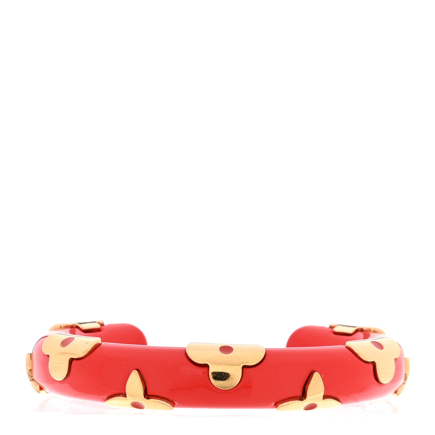 Resin Daily Monogram Bracelet S Red