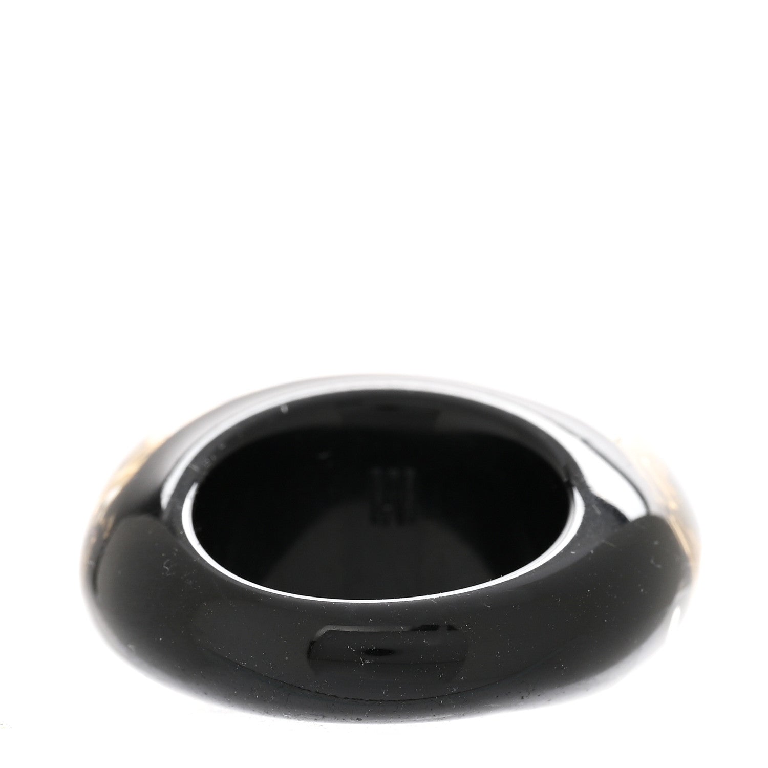 Resin Swarovski Crystal Inclusion Ring M 53 6.5 Black