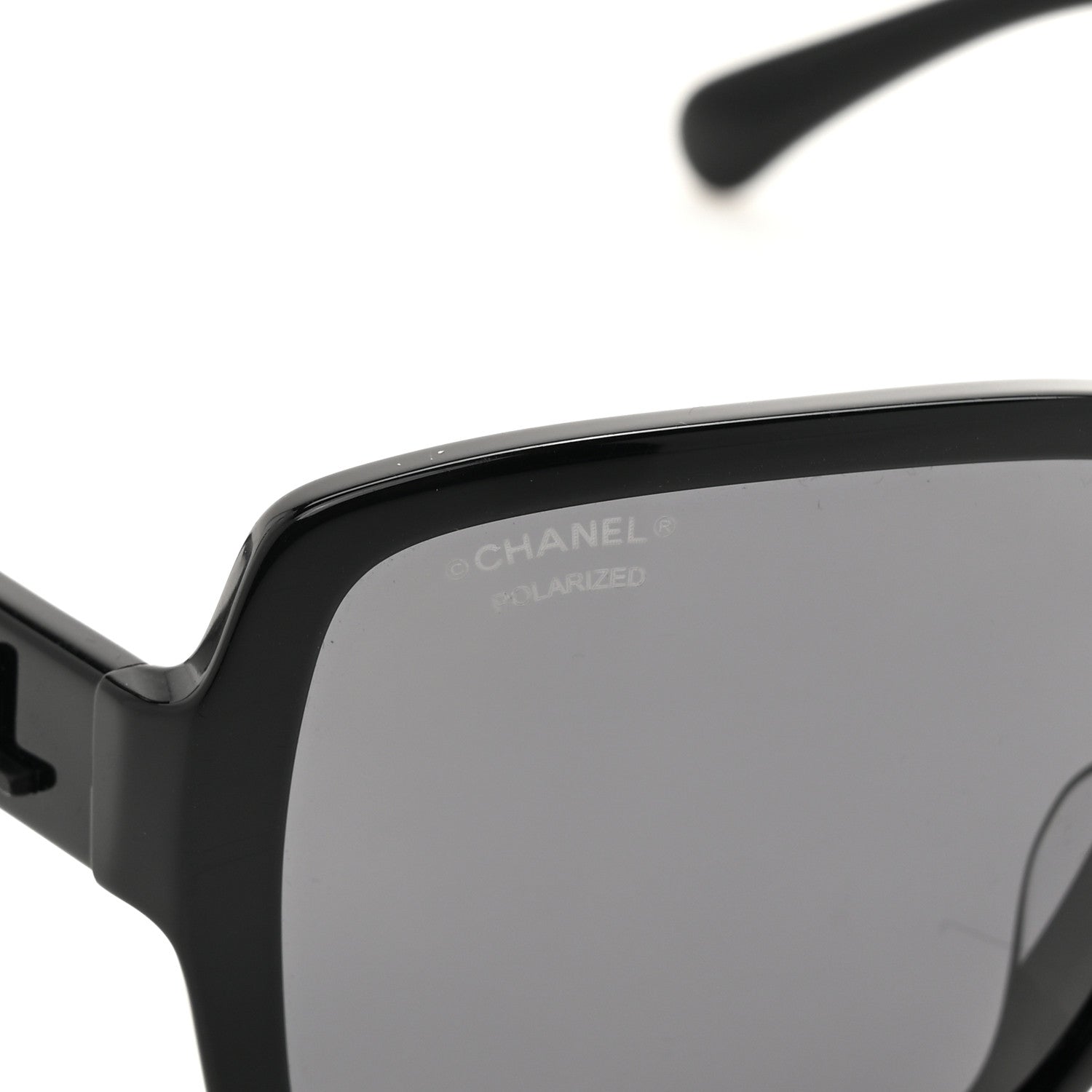Acetate Polarized Square Sunglasses 5408 Black