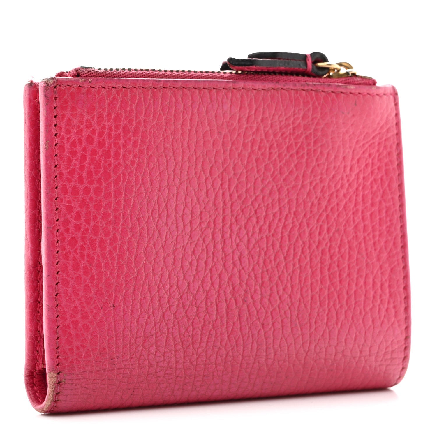 Dollar Calfskin GG Marmont Compact Wallet Box Pink
