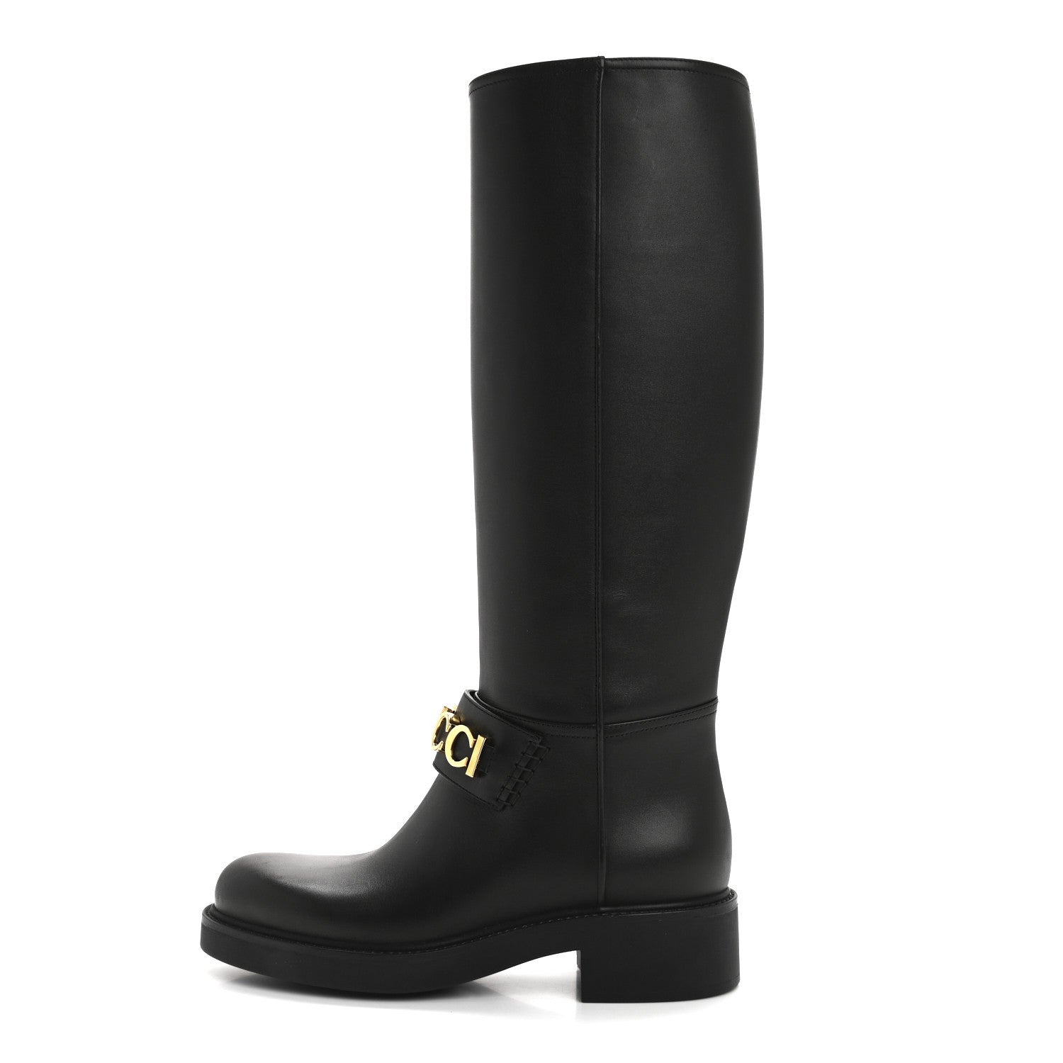 Calfskin Over The Knee Boots 37 Black
