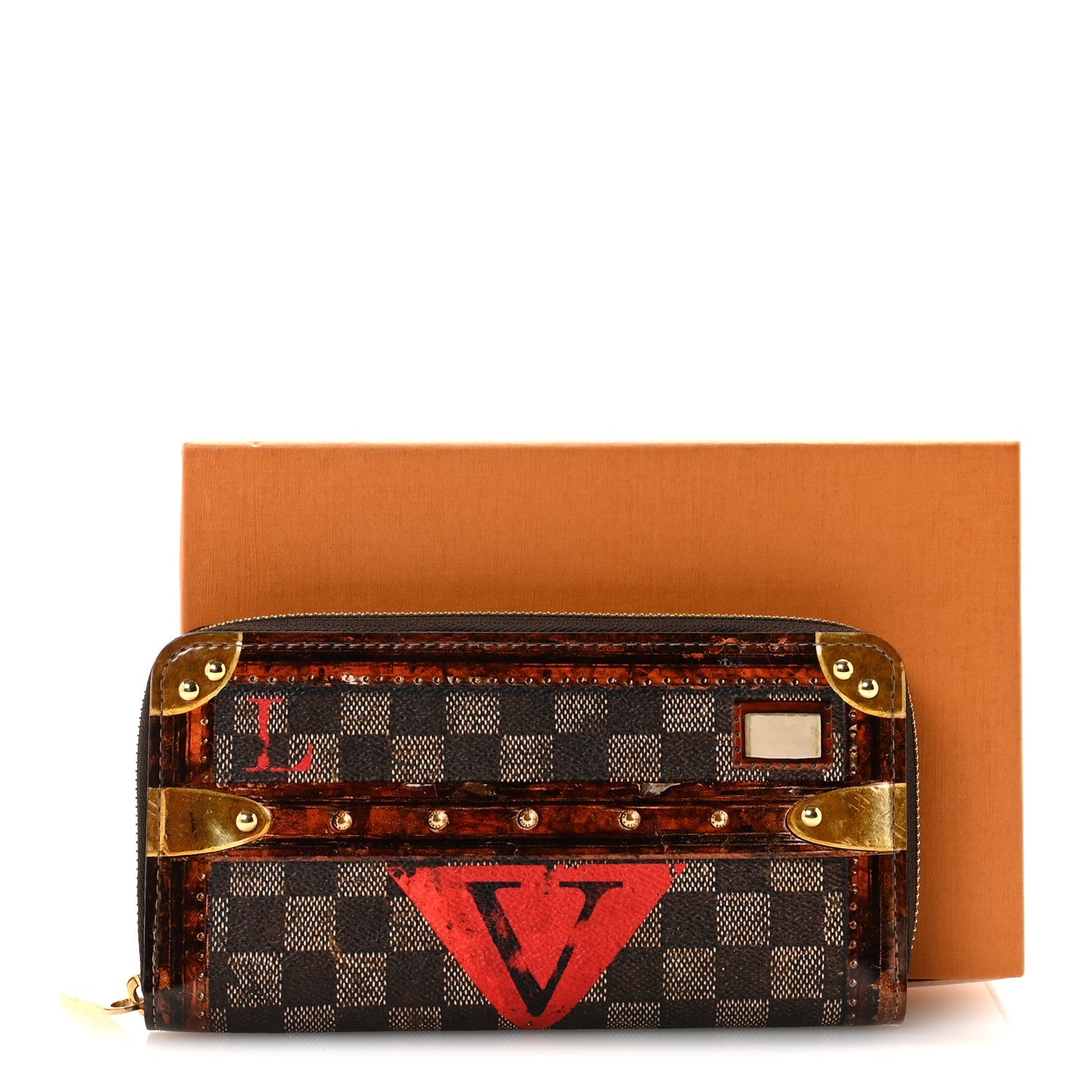 Transformed Damier Ebene Time Trunk Zippy Wallet