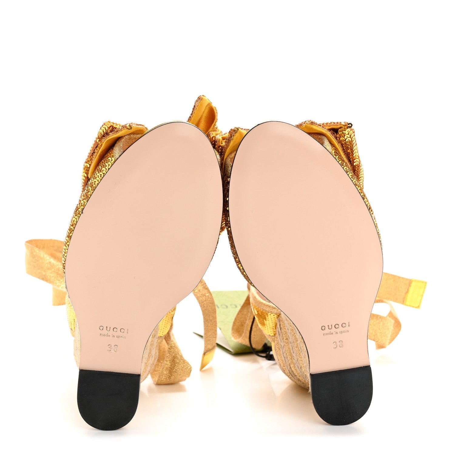 Metallic Nappa Ophelia Espadrille Platform Wedge Sandals 38 Oro Vecchio