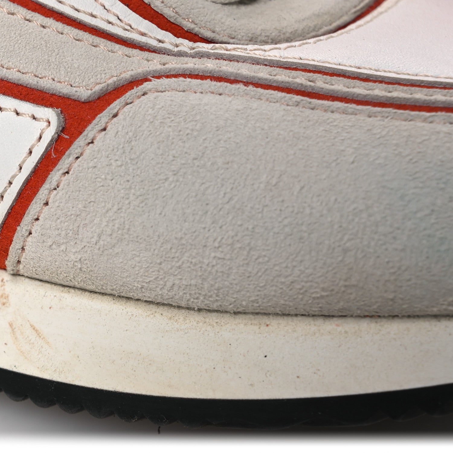 Calfskin Suede Goatskin Womens Chris Sneakers 36 White Multicolor