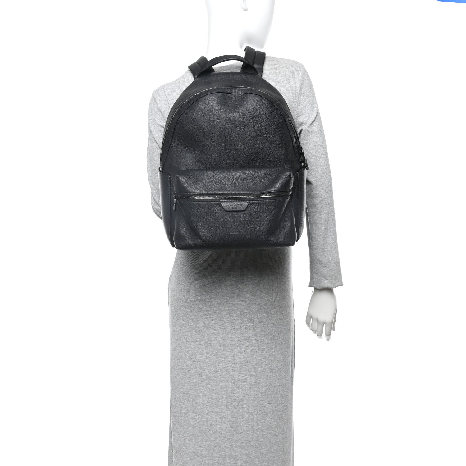 Calfskin Monogram Shadow Discovery Backpack Black