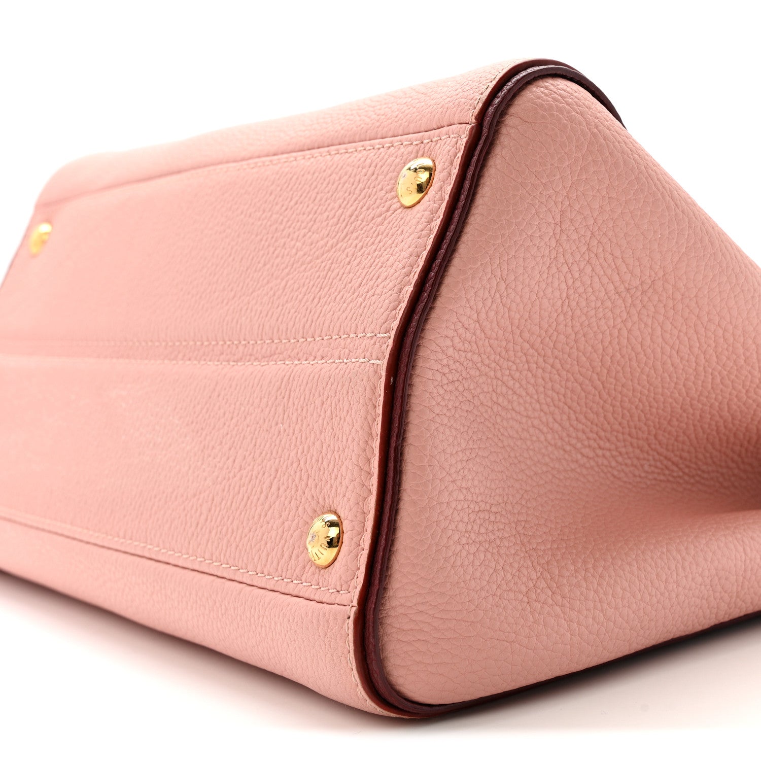 Grained Calfskin Monogram Double V Rose Poudre