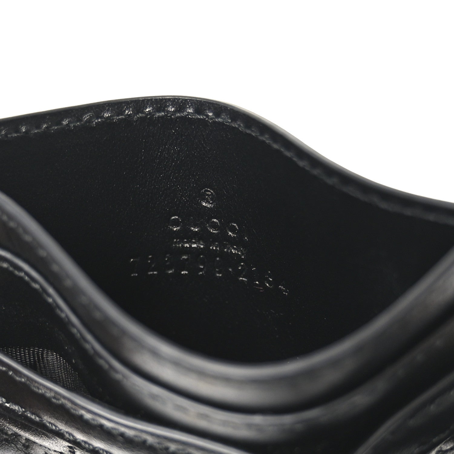 Calfskin GG Matelasse Card Holder  Black