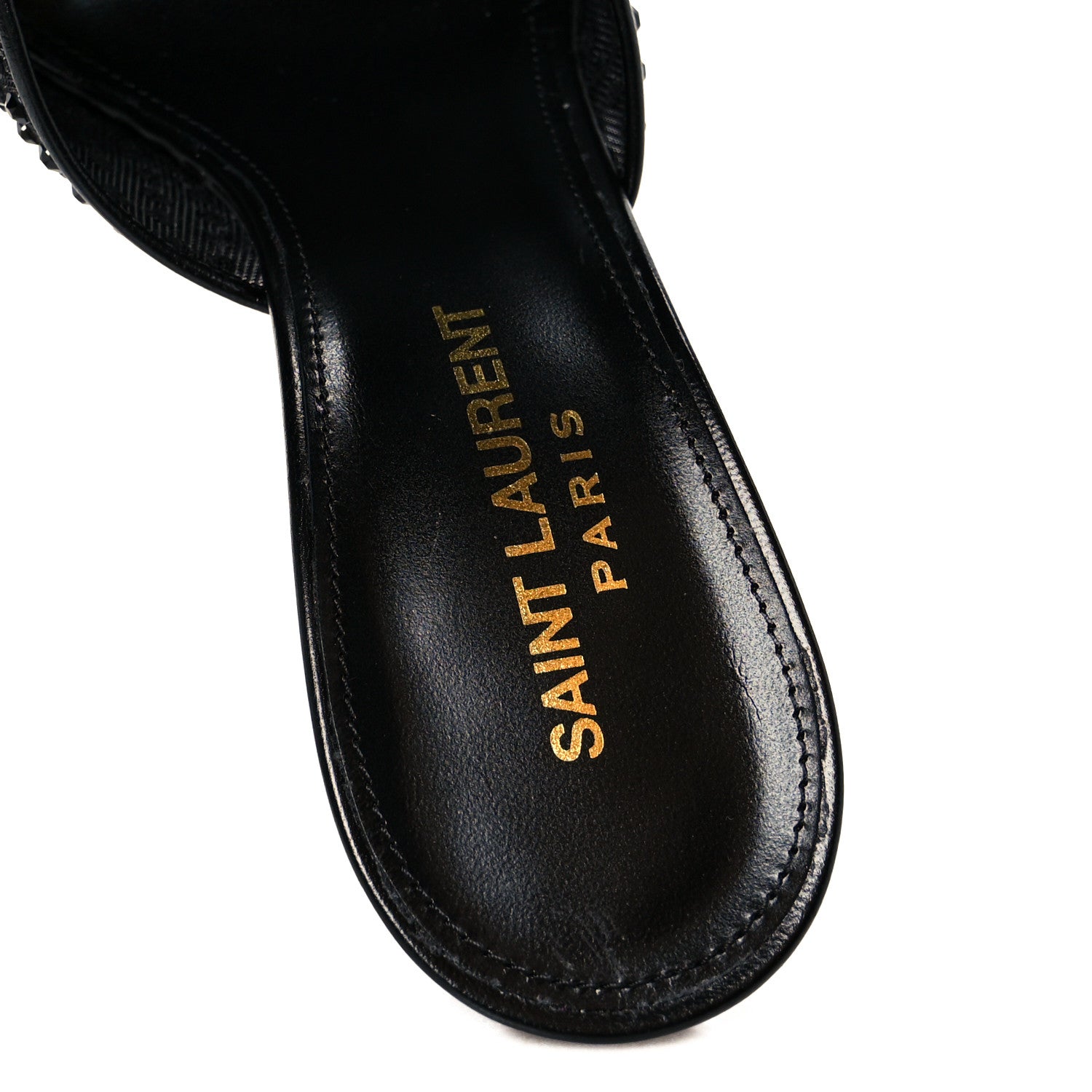 Tulle Strass Gippy 110 Mule Sandals 37.5 Black