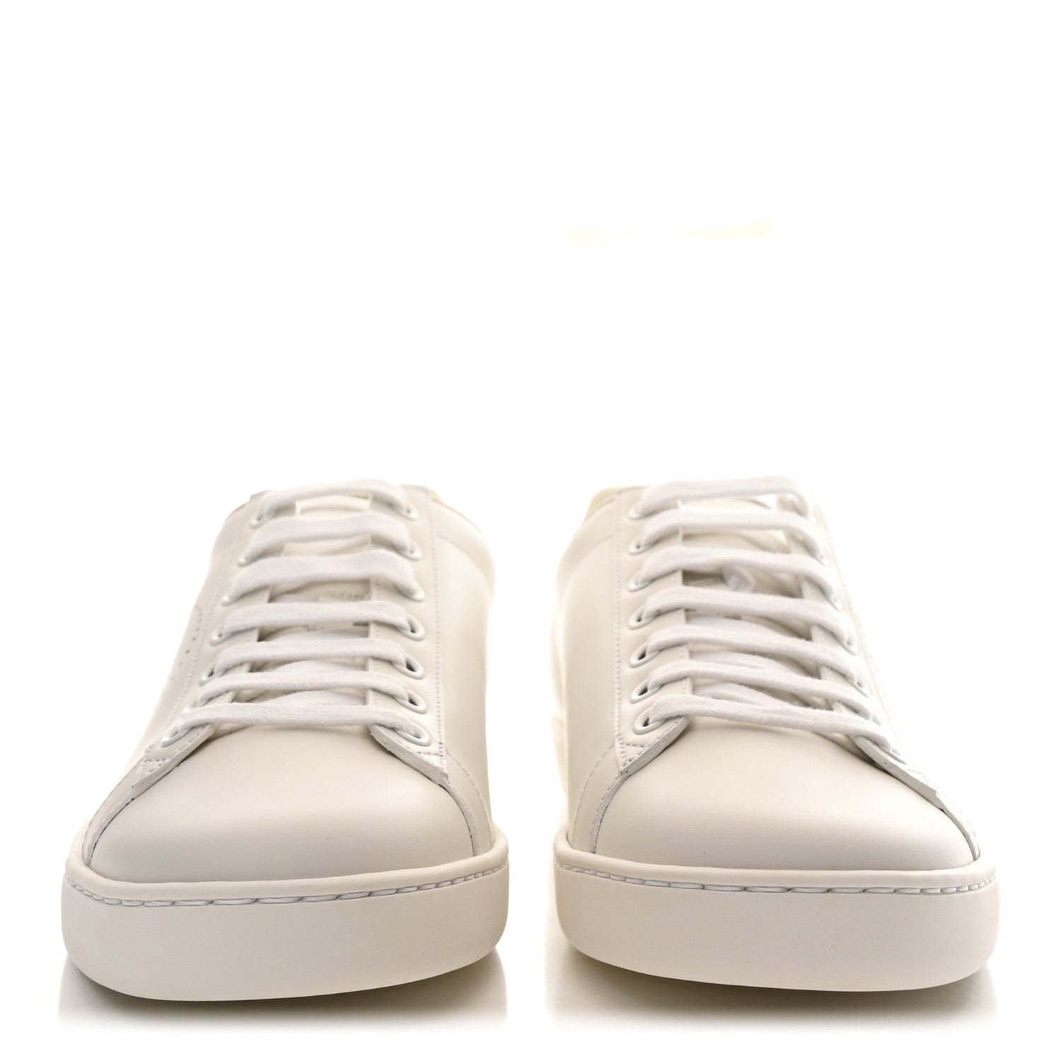 Calfskin Interlocking G Perforated Womens Ace Sneakers 38.5 White Grey Sky