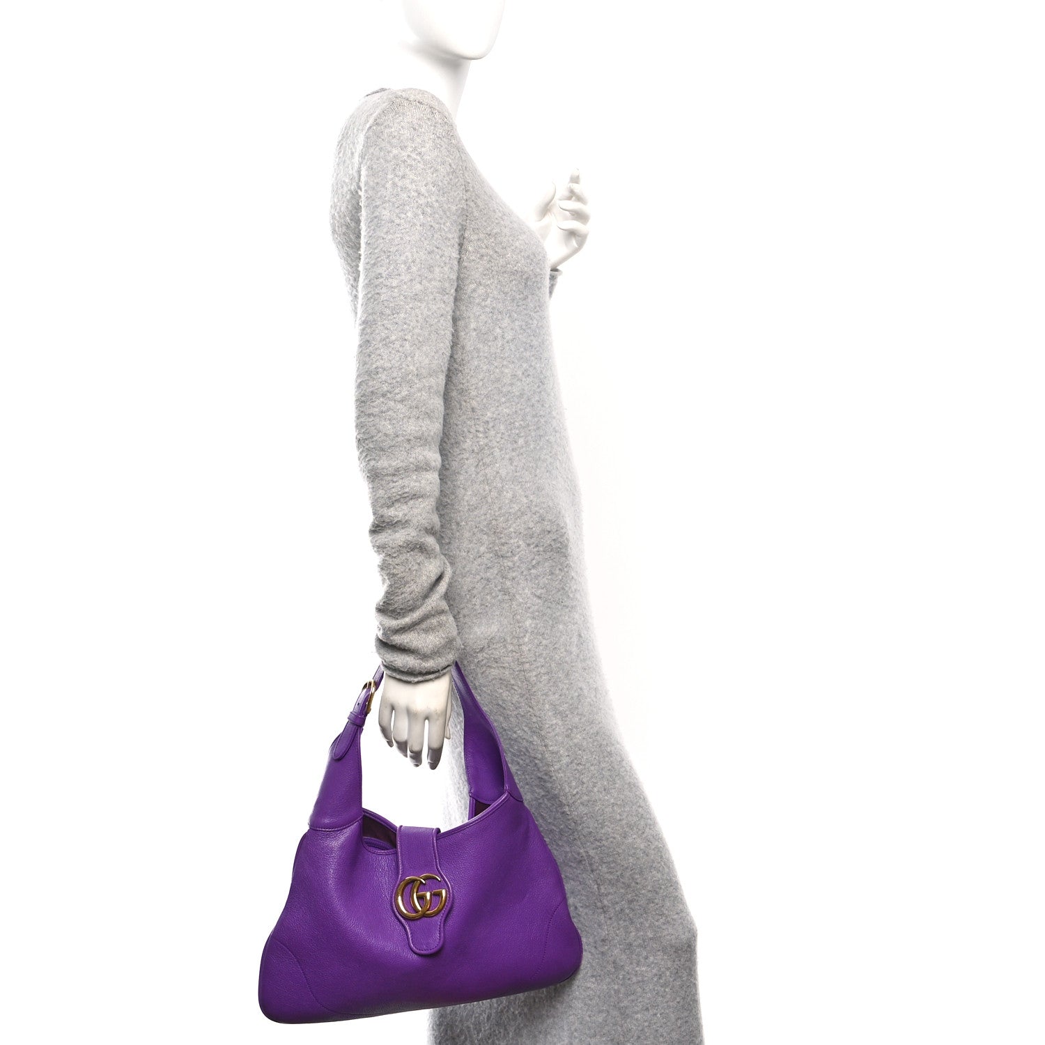 Goatskin Medium Aphrodite Shoulder Bag Shine Purple
