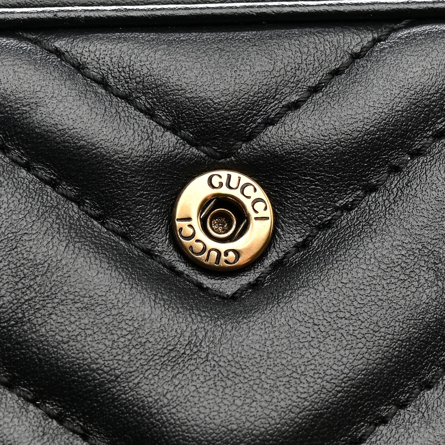 Calfskin Matelasse Super Mini GG Marmont Shoulder Bag Black