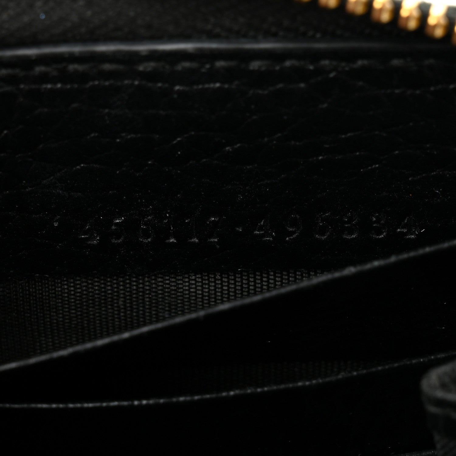Dollar Calfskin GG Supreme Monogram GG Marmont Zip Around Wallet Black Beige Ebony