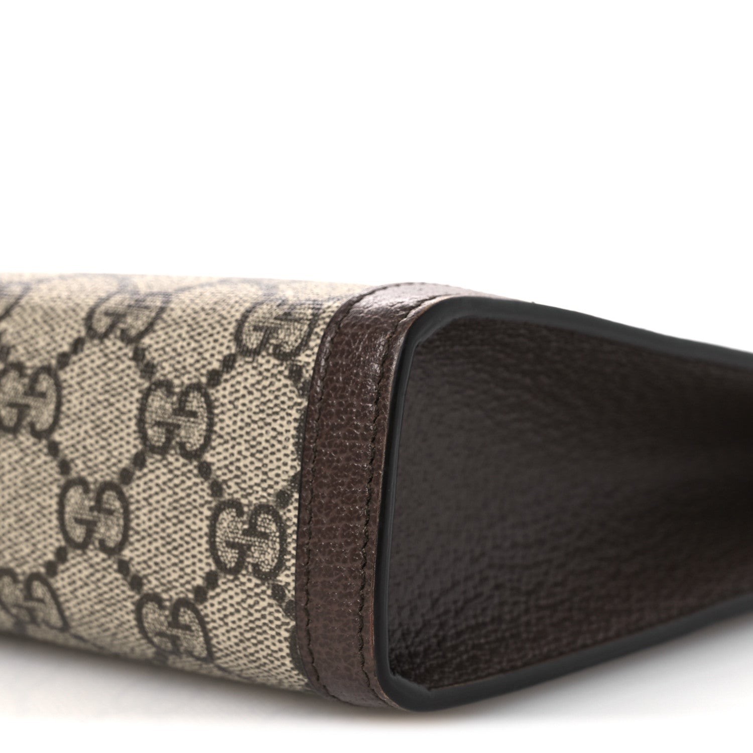 GG Supreme Monogram Web Ophidia Pouch Brown