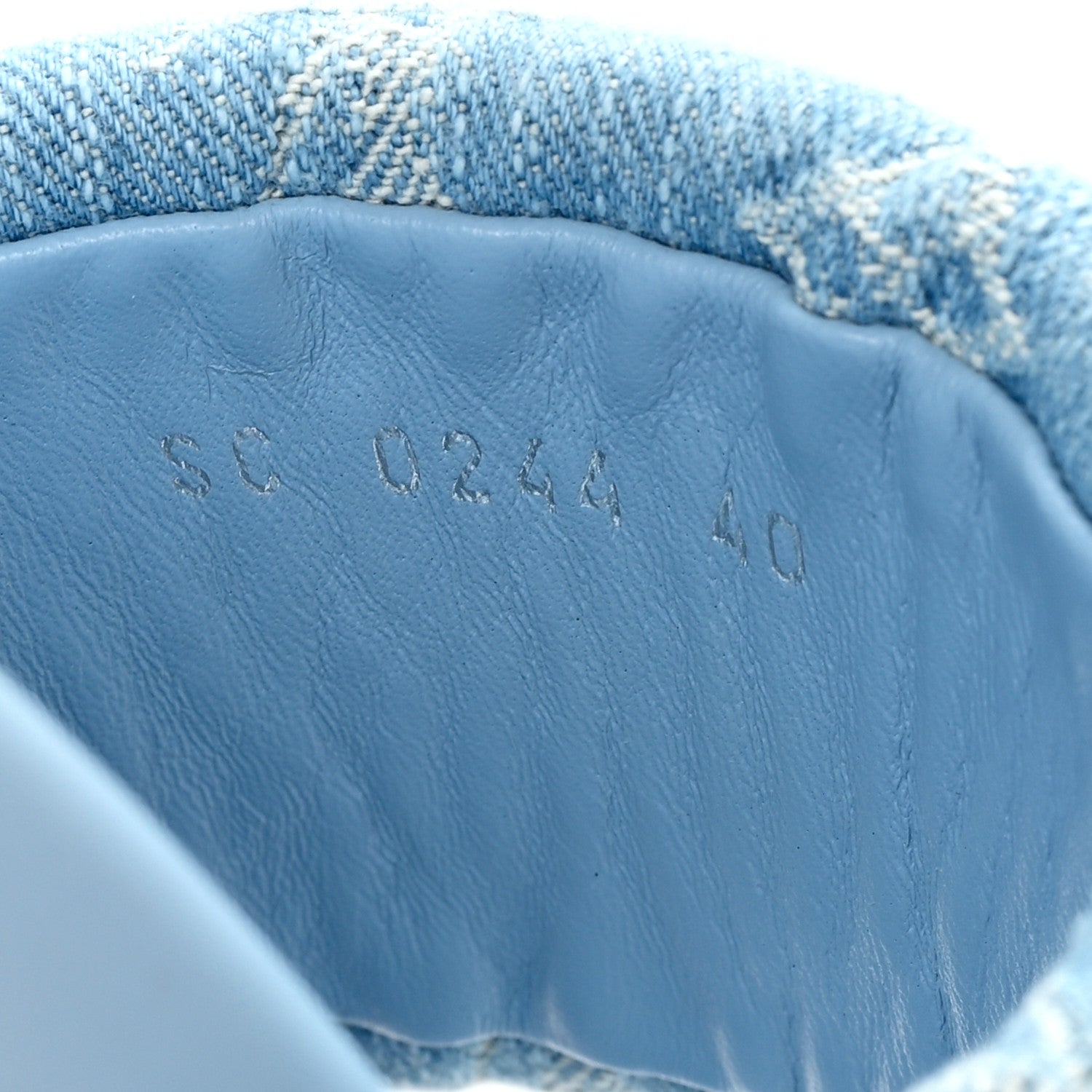 Monogram Denim LV Bliss Womens Comfort Mules 40 Turquoise