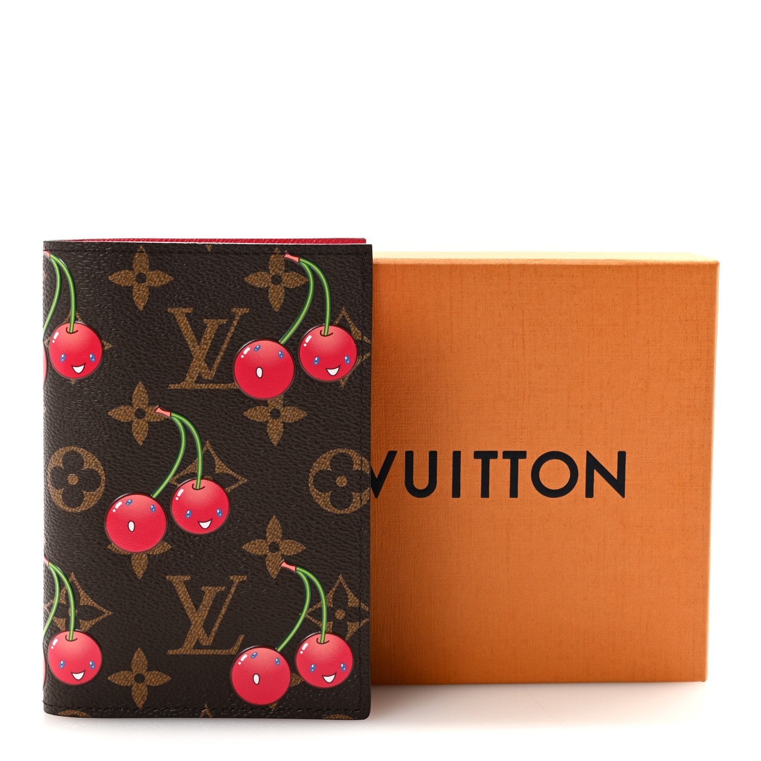 LV X TM Monogram Cerises Passport Cover