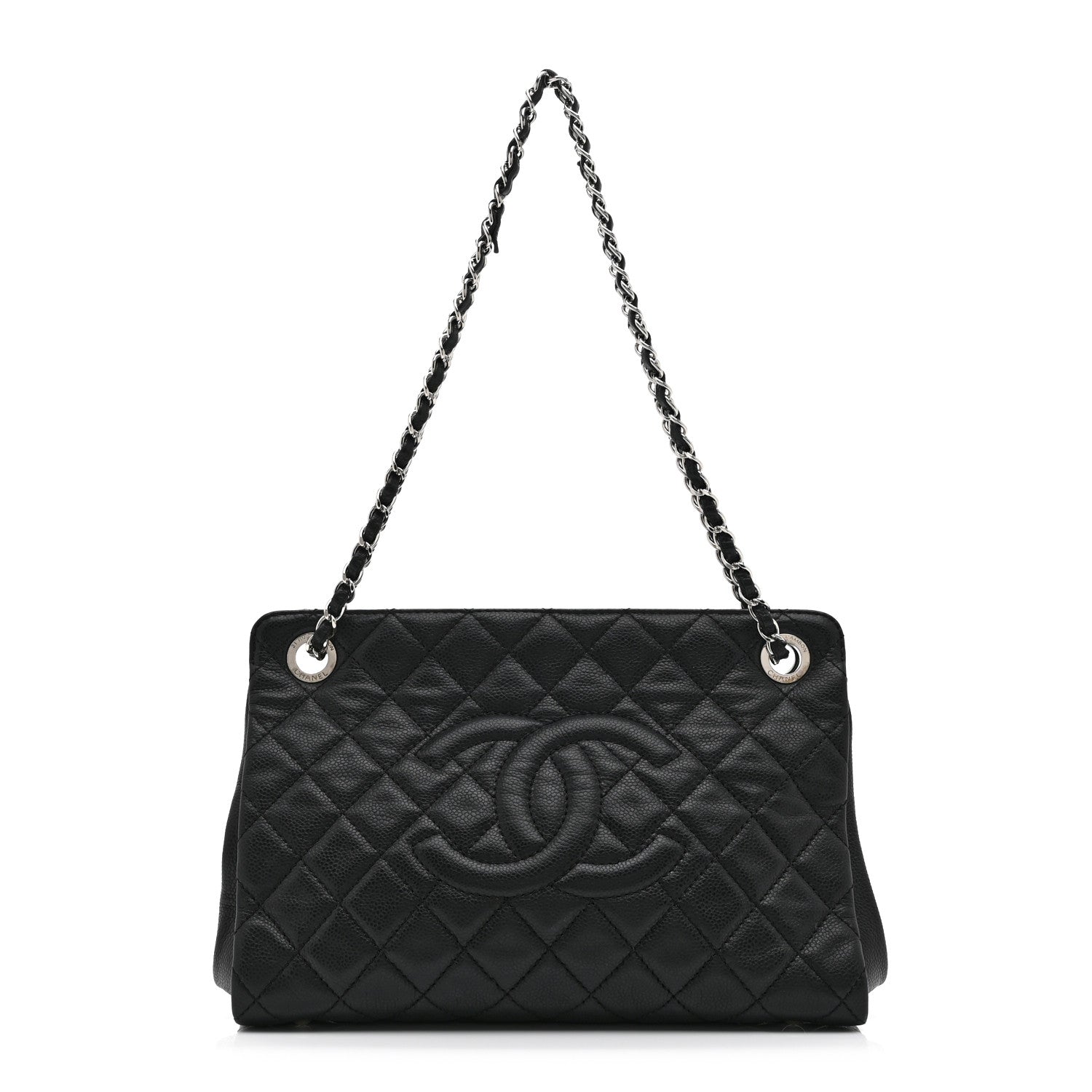 Caviar Quilted CC Timeless Soft Tote Black