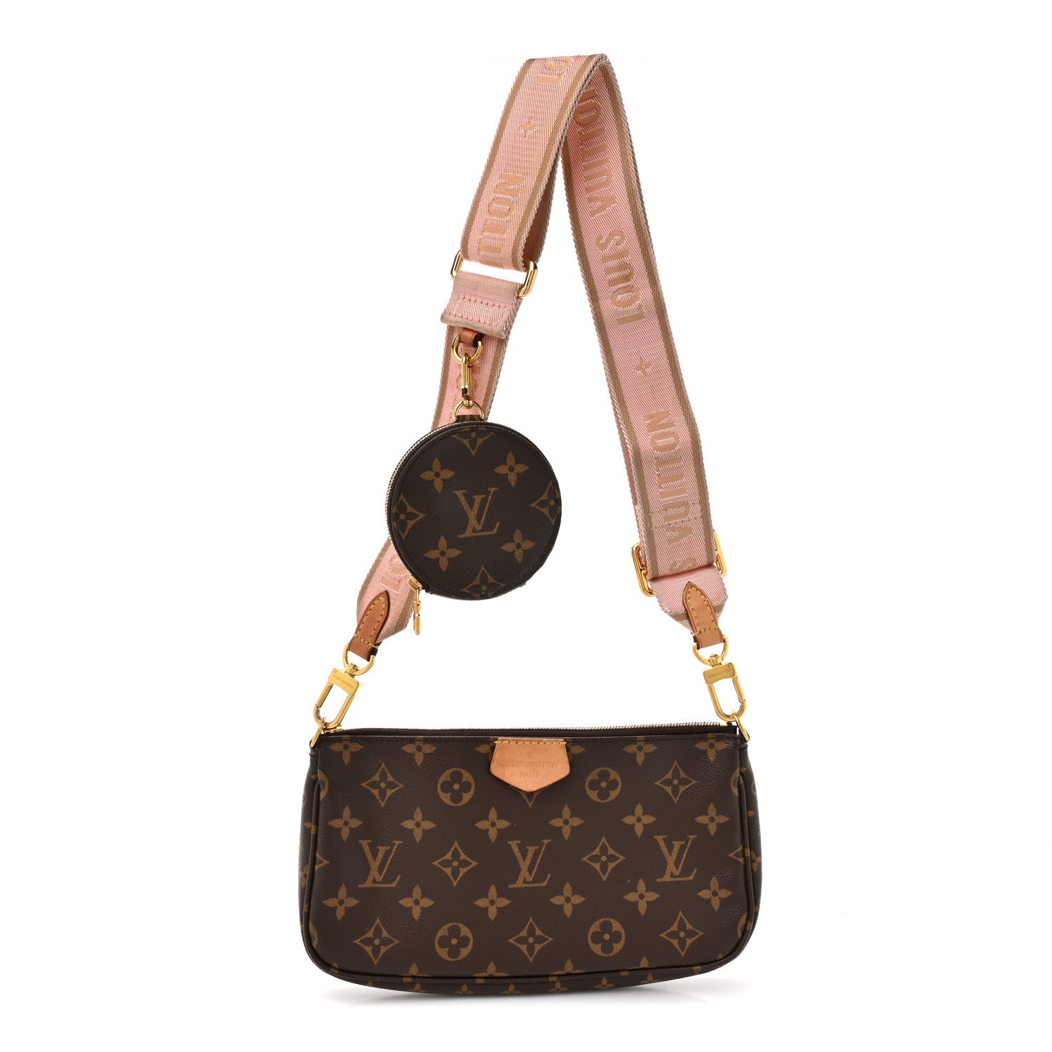 Monogram Multi Pochette Accessories Large Pochette Rose Clair