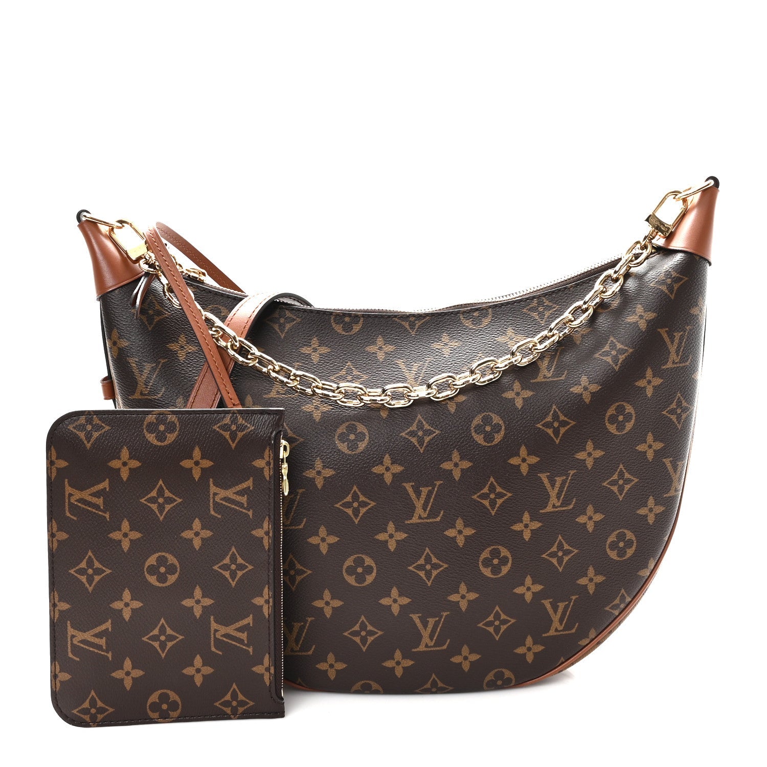 Reverse Monogram Loop Hobo