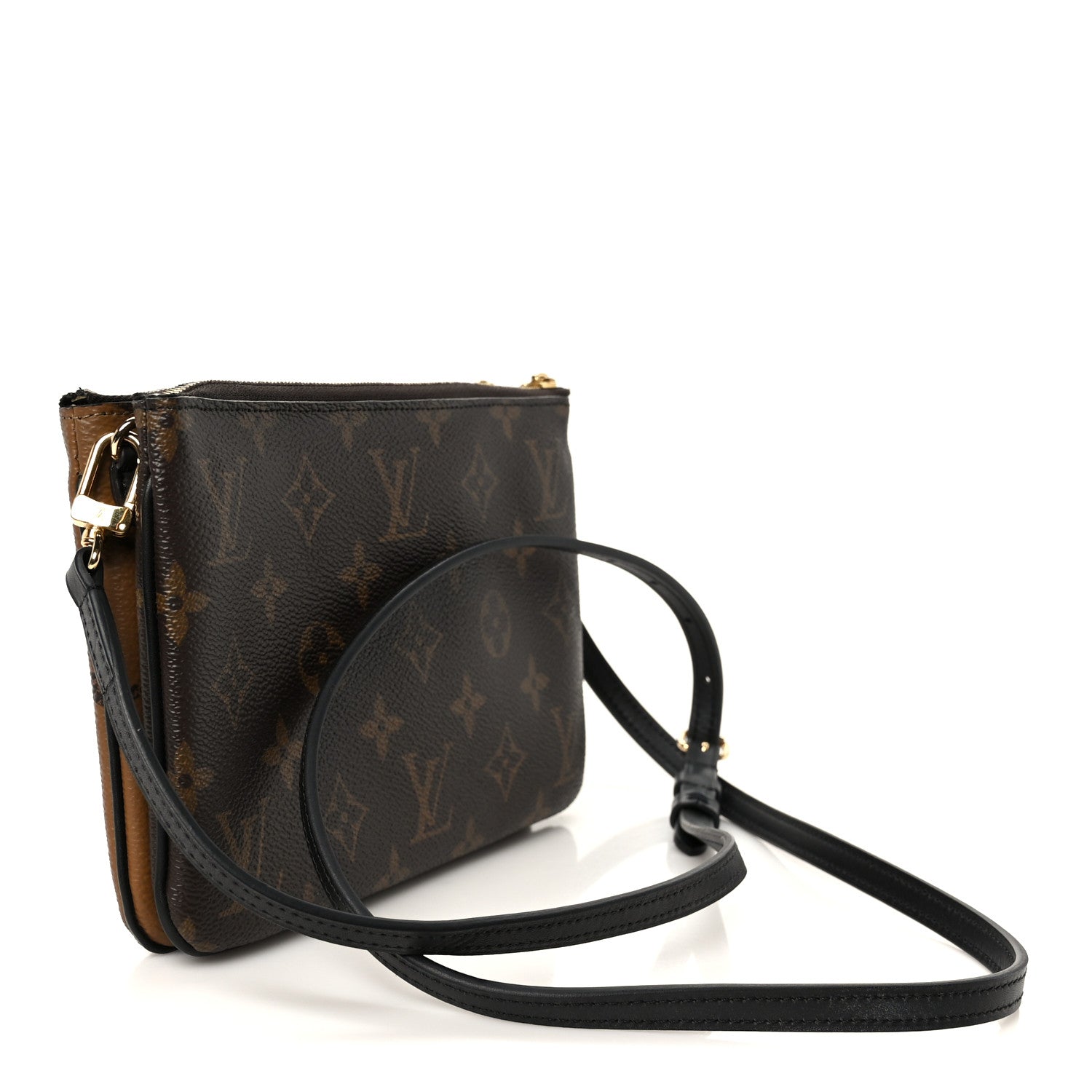 Reverse Monogram Giant Double Zip Pochette