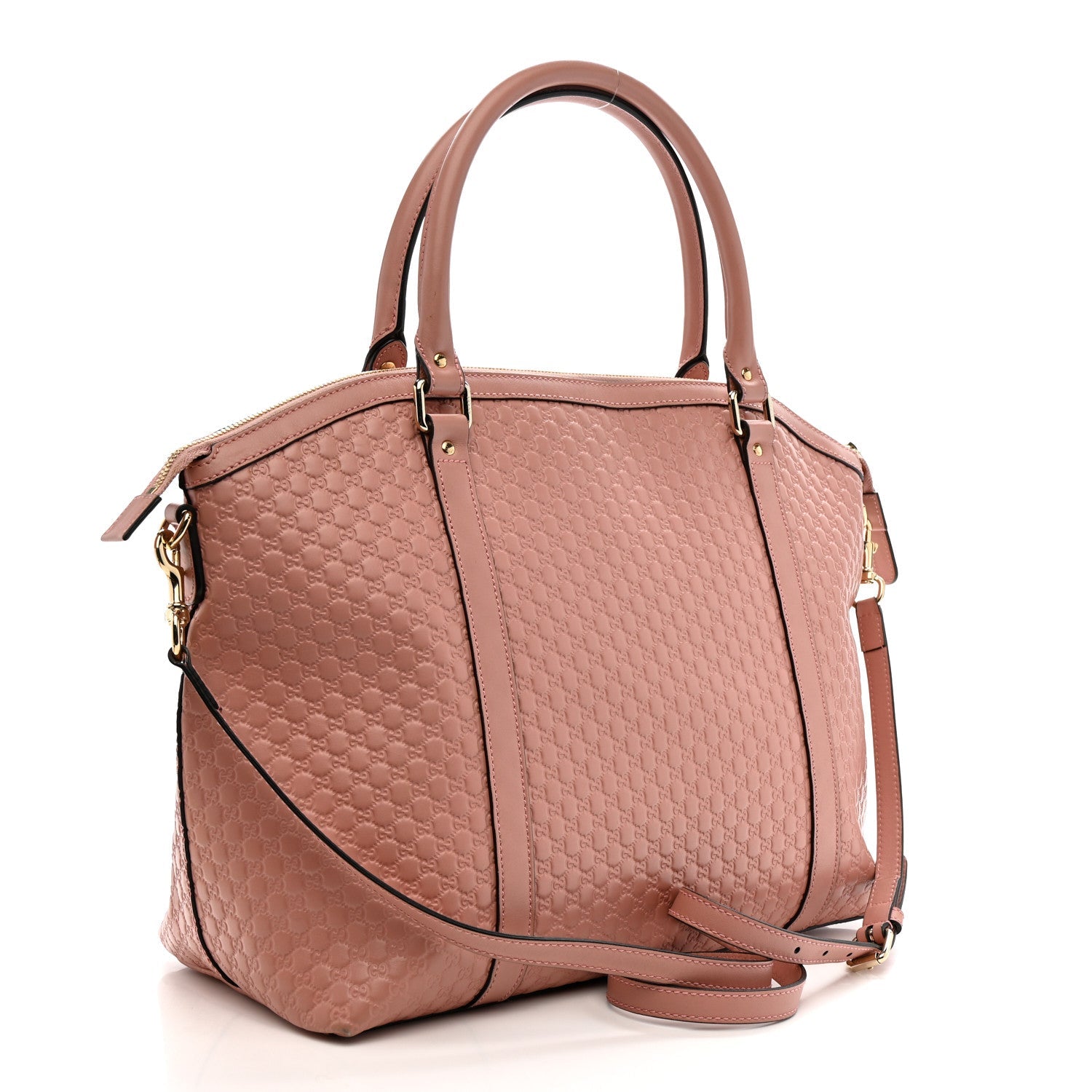 Soft Microguccissima Large Dome Satchel Soft Pink